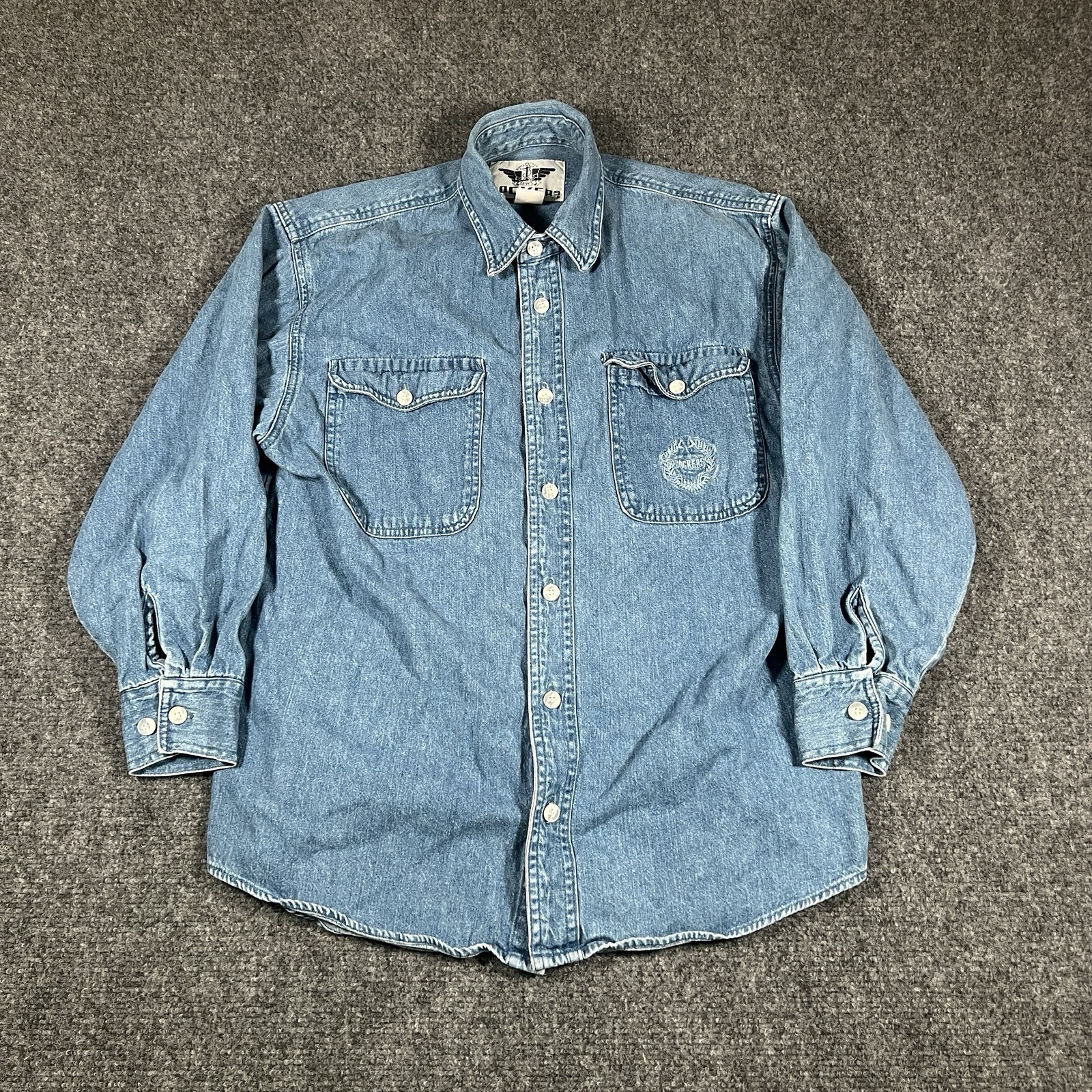 Vintage 90s Dockers Levi’s Women’s Large Denim Shirt Blue Heavy Cotton L