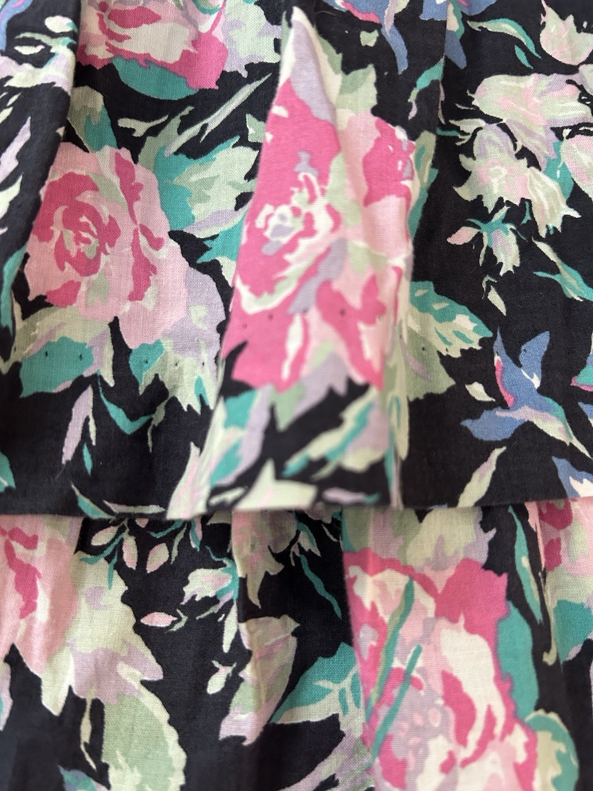 Vintage 80s 90s Laura Ashley Floral Tiered Skirt Women’s Medium Cottage Core