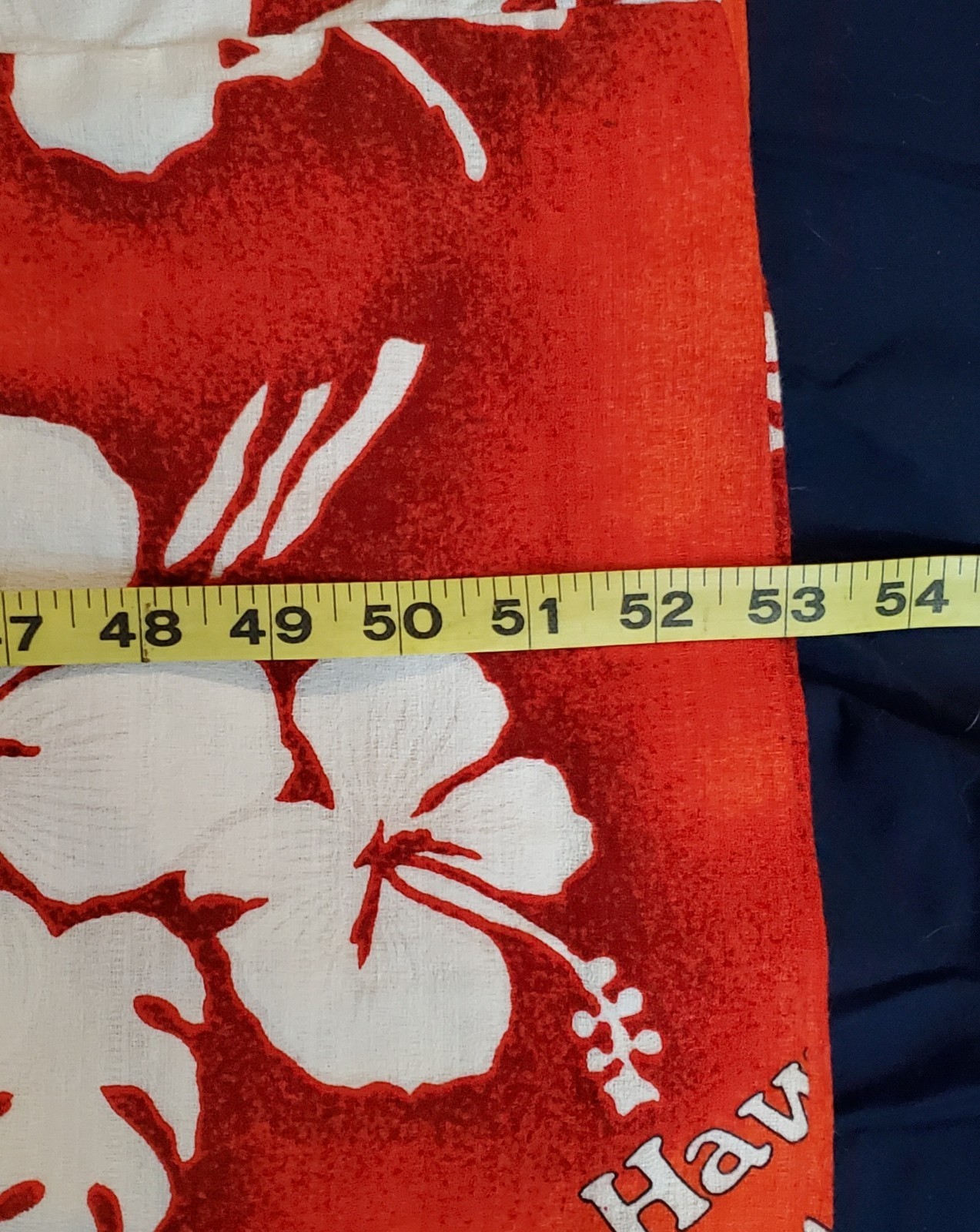 Vtg Hookano Brand Red & White Floral 100% Cotton Dress 'Holiday in Hawaii’