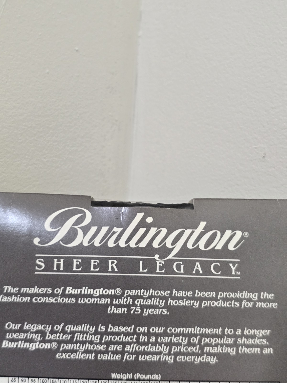 vintage BURLINGTON Sheer Legacy Pantyhose Extra Long Black T72 Soft Support