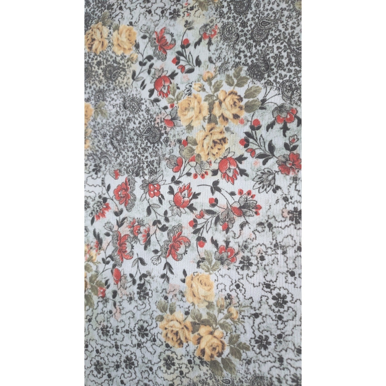 JoRo Fashions Vintage Floral Ditzy Blouse Women L Multicolor Grandmacore Retro