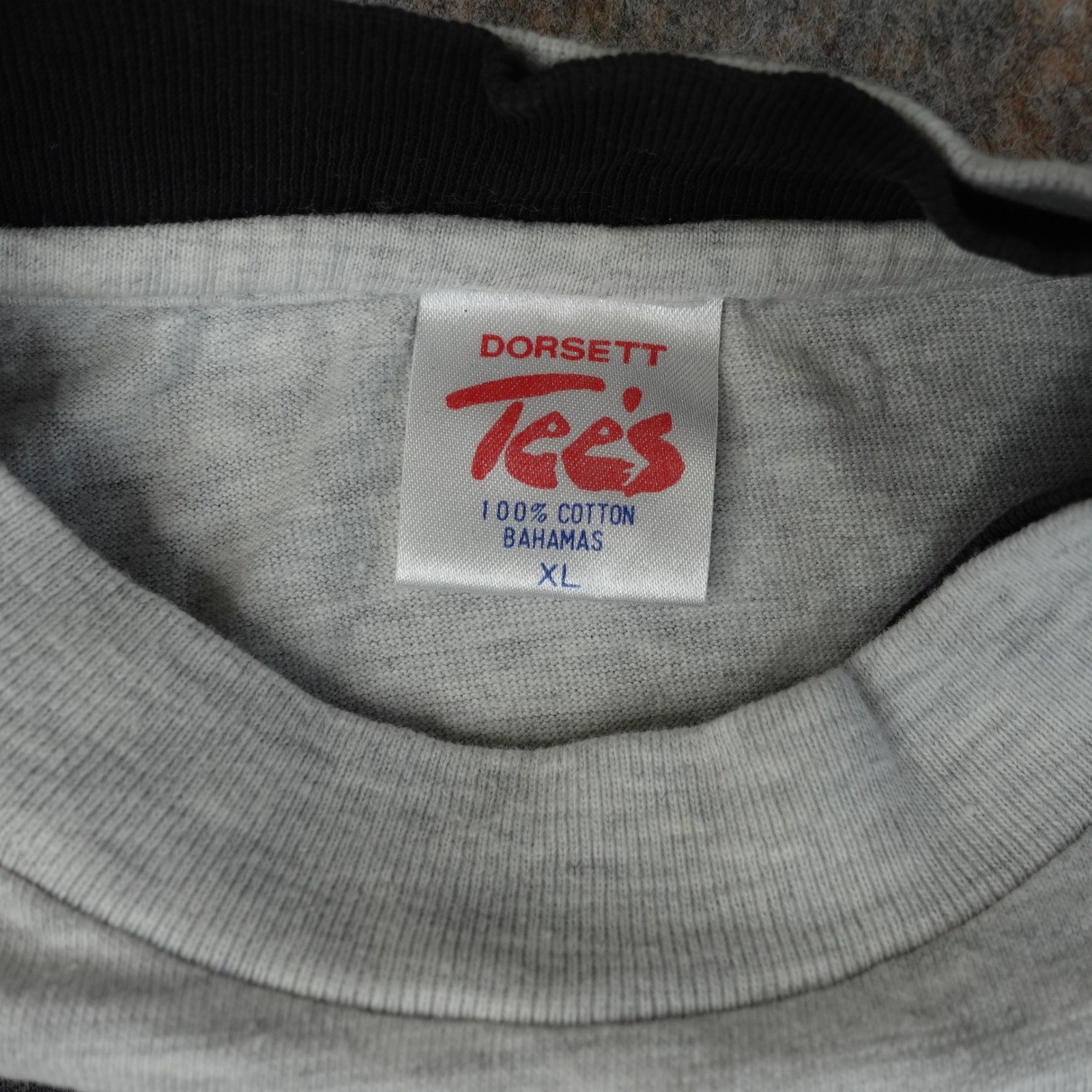 Vintage 90s Bahamas T Shirt Womens XL Grey Hey Mon We Be Jammin Ringer Tee Rasta