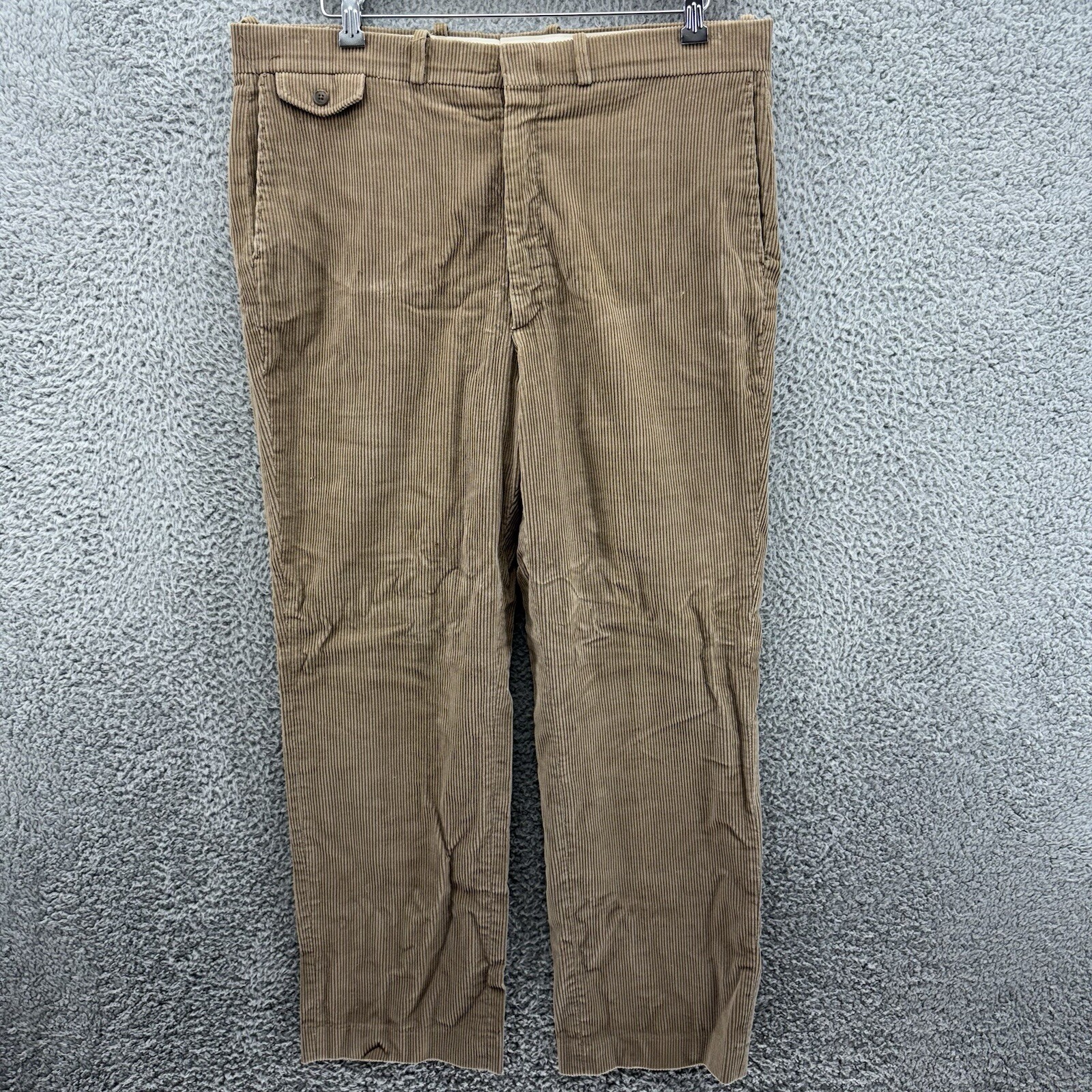 VTG WM F Farah Womens 18 36” Brown Corduroy Chino Pants Straight Fit High Rise