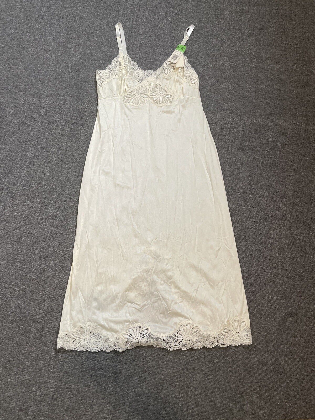 Shadowline Slip Nightgown 34 28” Ivory Womens VTG NWT