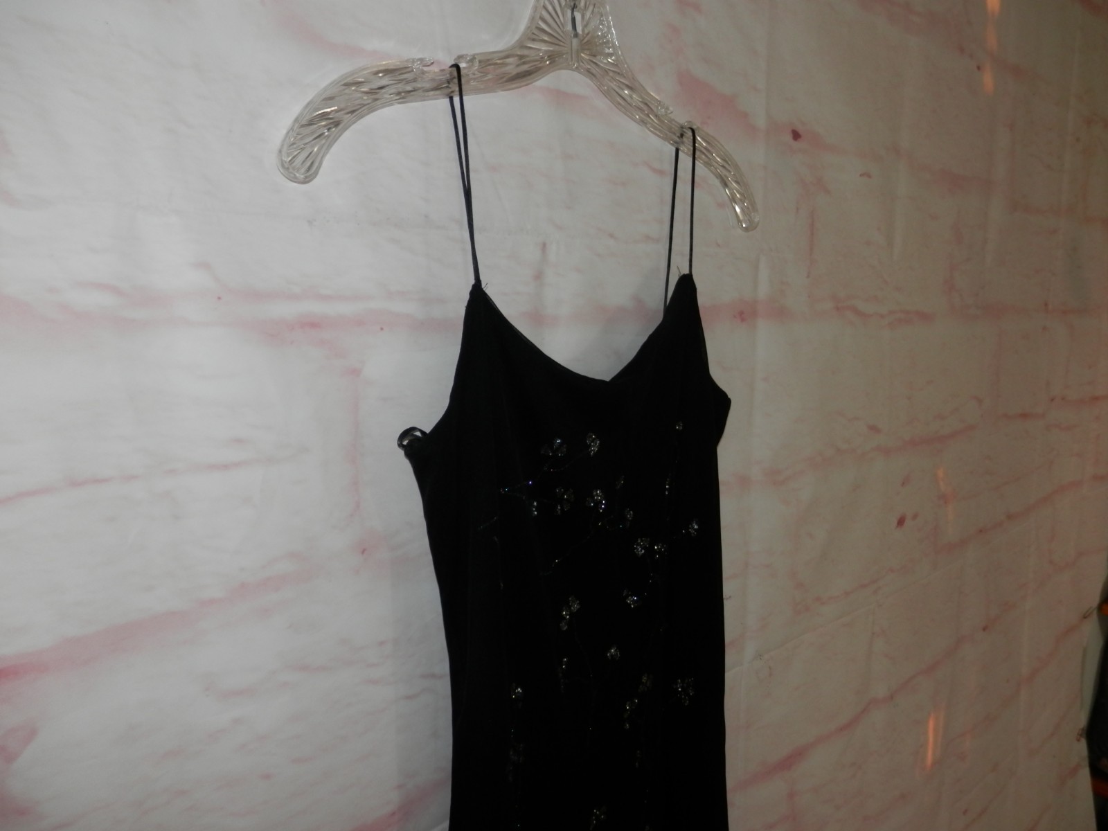 Vtg Byer Too Cali 90s Handkerchief Lined Witchy Floral Glitter USA Dress 5006