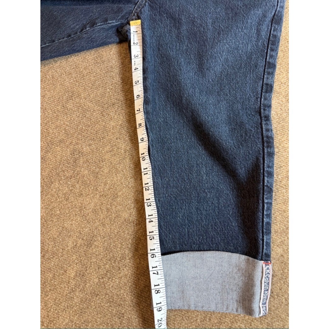 Vintage Calvin Klein Selvedge Jeans Women’s Size 8 Dark Wash Cuffed Crop Cotton