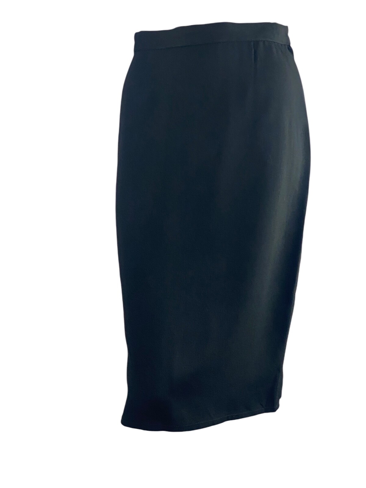 Vintage SONIA RYKIEL Classic Black Crepe Pencil Skirt Sz. 38 Made in France