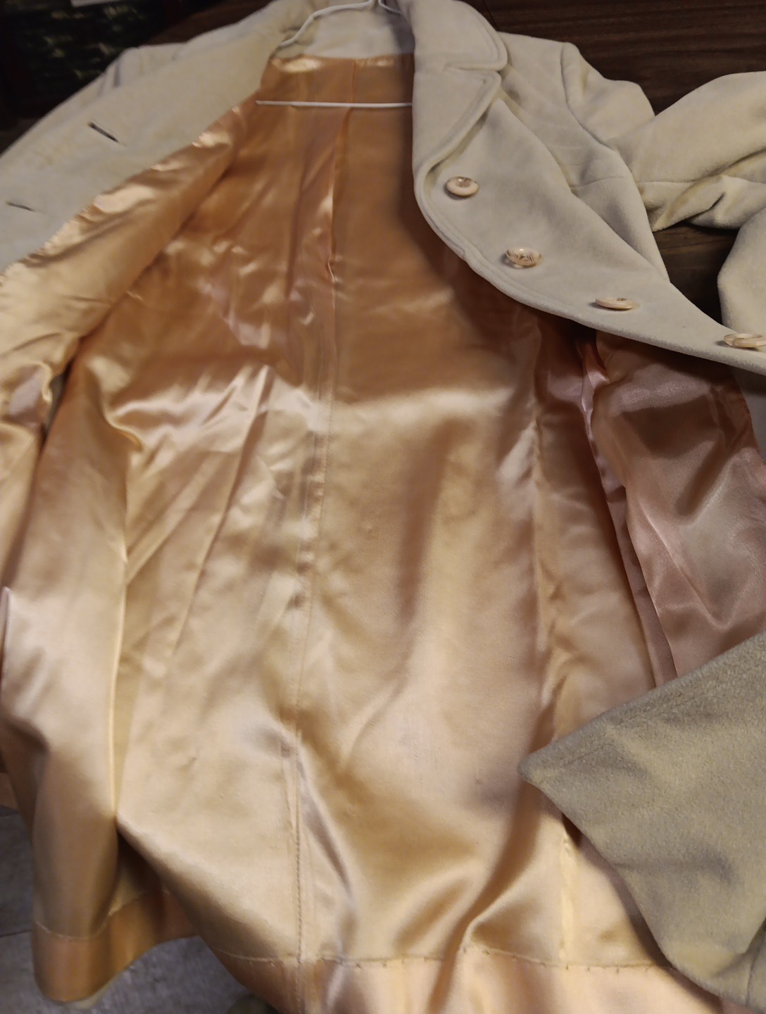 Vintage Juli De Roma Coat Size 14 Beige Cashmere