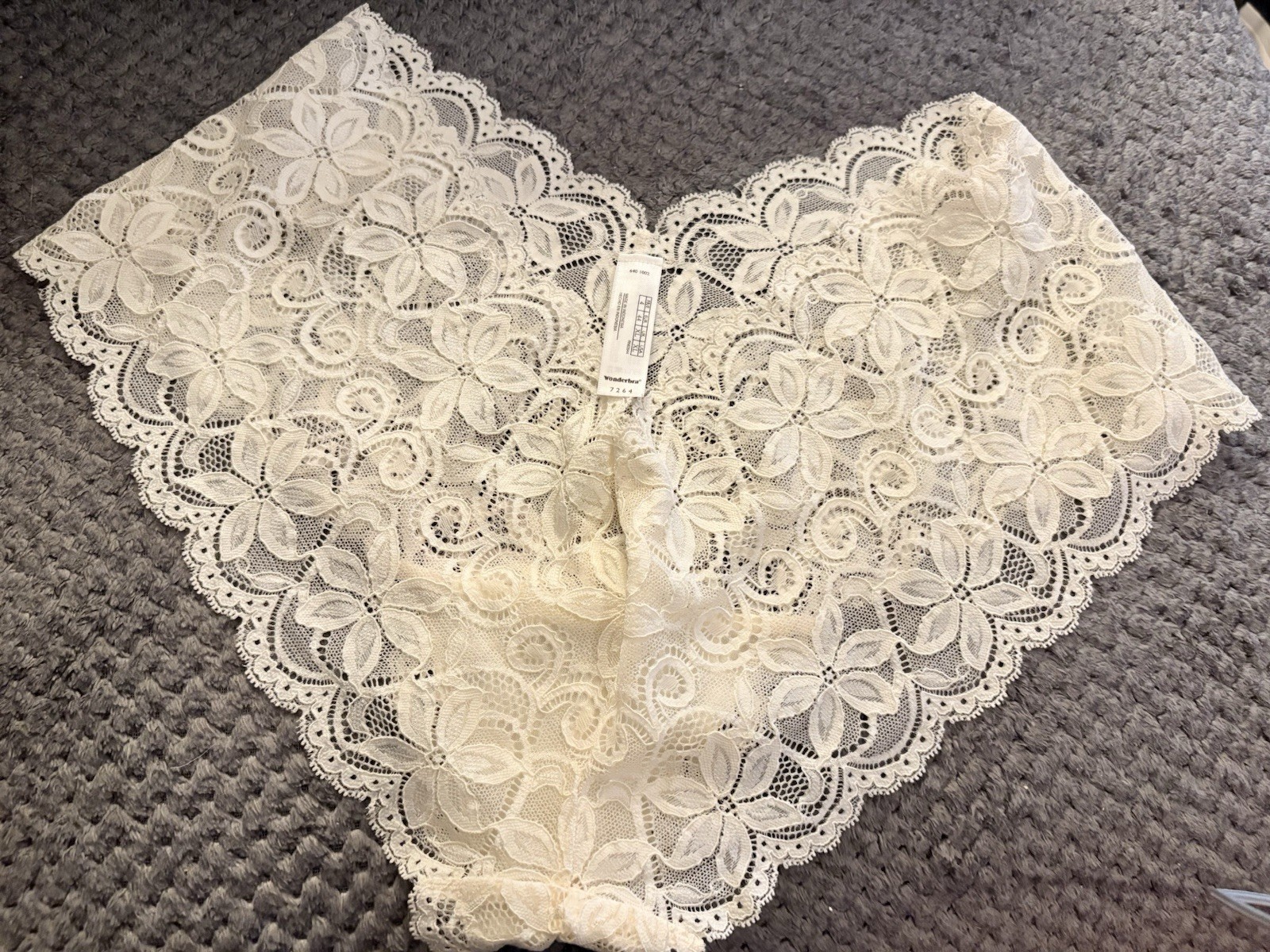 Women’s Vintage Wonderbra Lacy Floral Sheer Panties Briefs Cheeky XL