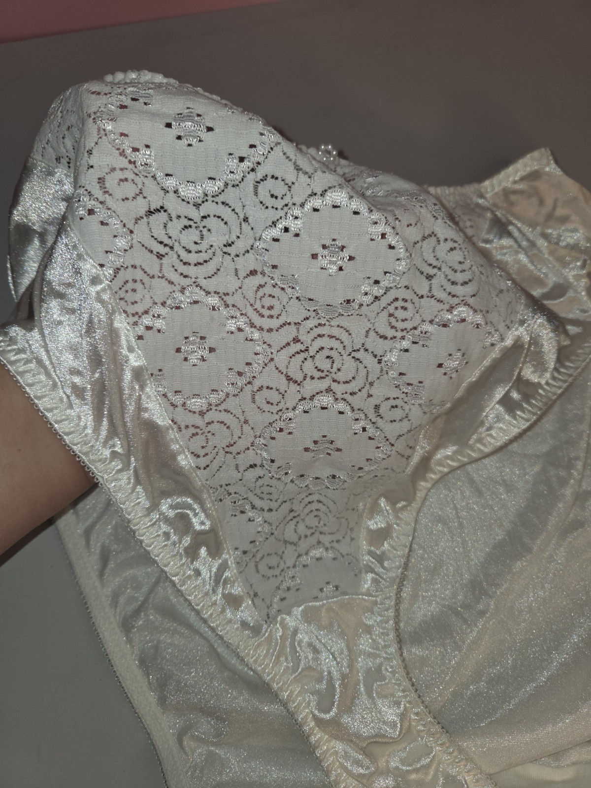 Vintage Bestform Nylon Lace Panties High Cut Size 9x White