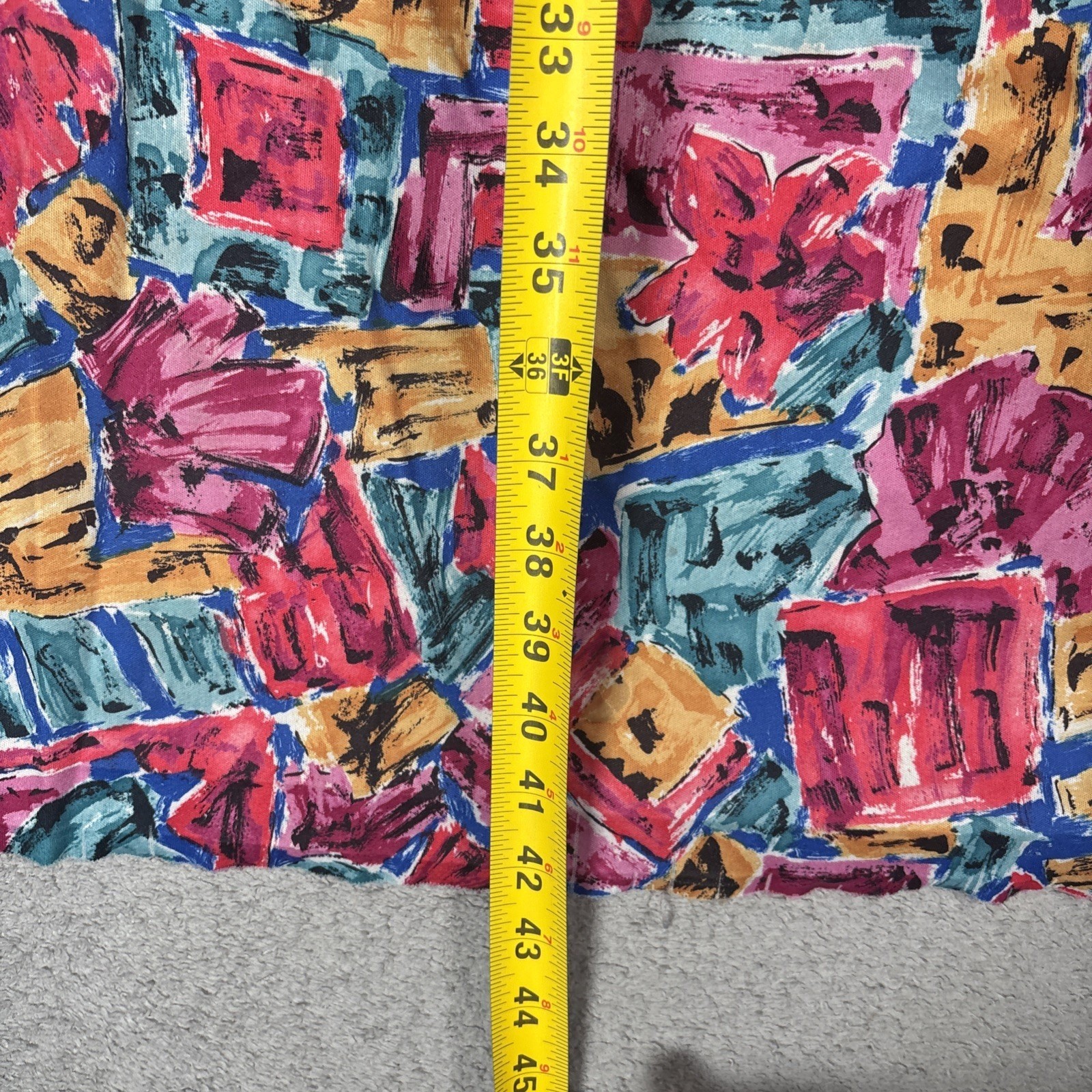 Just For Women Vintage 3X Muu Muu House Dress Pink Blue Abstract Floral USA