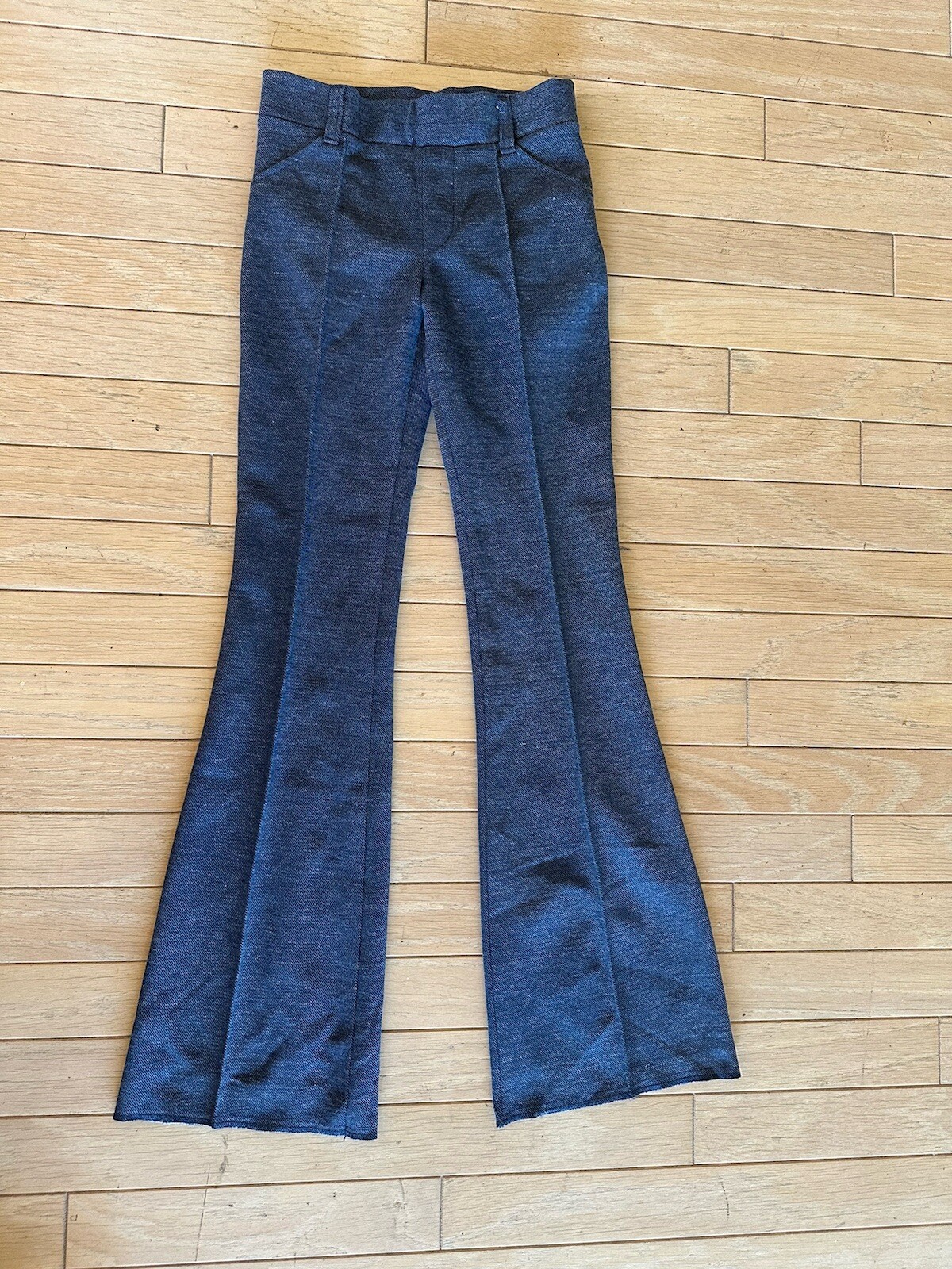 NOS H Bar C Ranchwear Vtg Womens Flared Pants Rodeo Cowboy Tomboy Blue-28” Waist