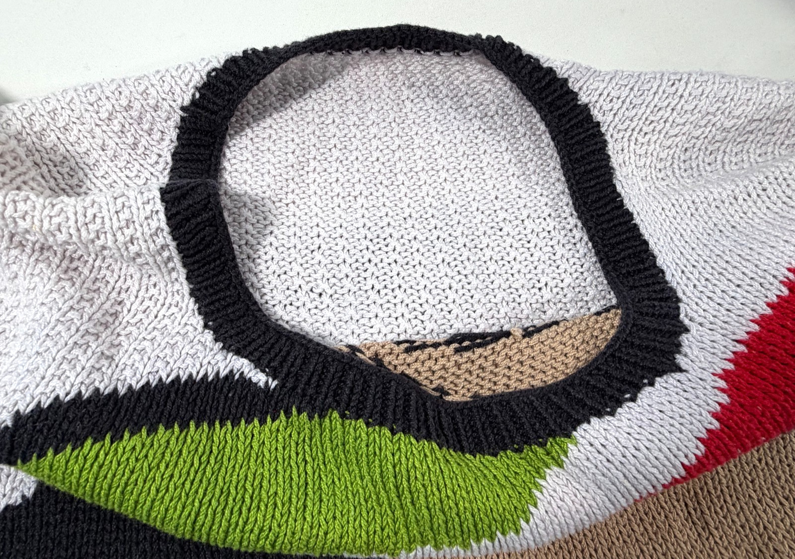 Vintage 80s 90s Handmade Sweater with Face – No Tag See Details for Measurements