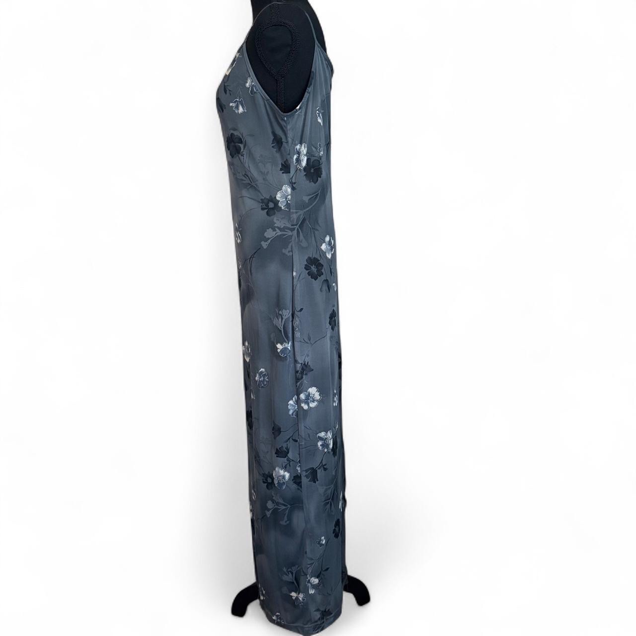 vintage gray 90s floral maxi dress Alyn Paige size 14