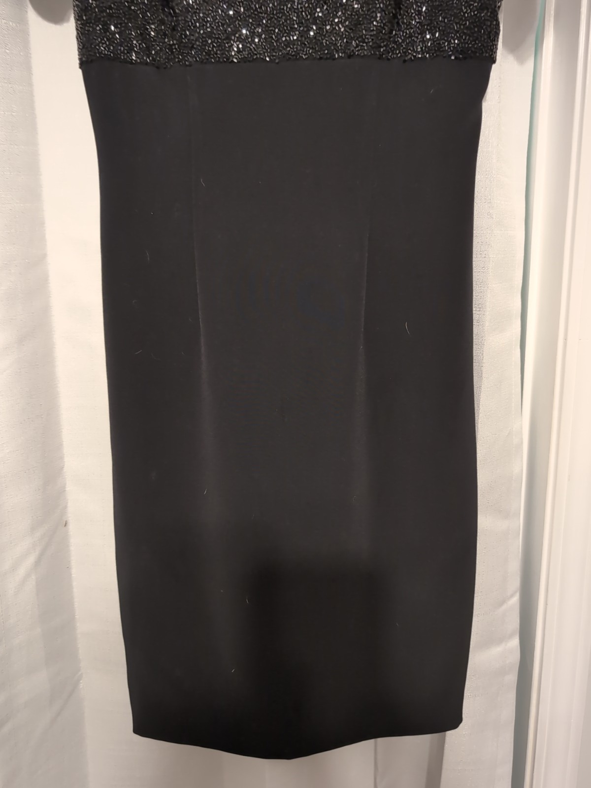 Vtg. Lillie Rubin Black Beaded Cocktail Evening Dress 4 Elegant Wedding Party