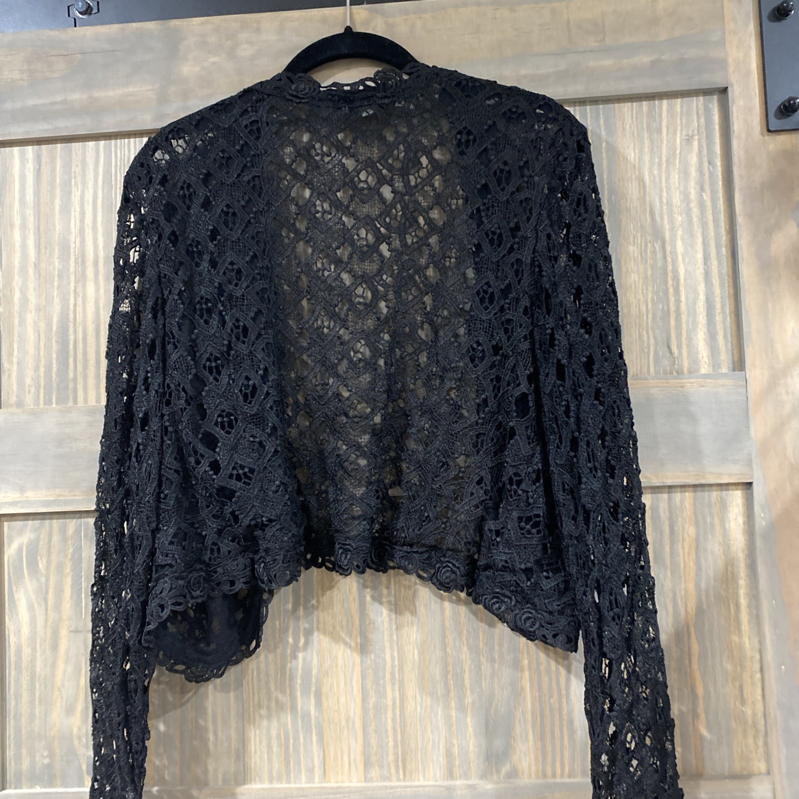 Vintage San Andre Black Lace Cropped Jacket No Size Tag See Measurements