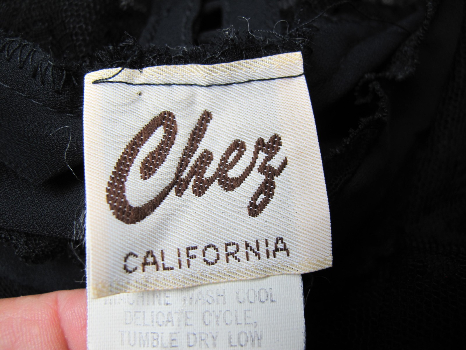 Women’s Chez California Nordstrom Vintage Dress Black Size 16 Pleated