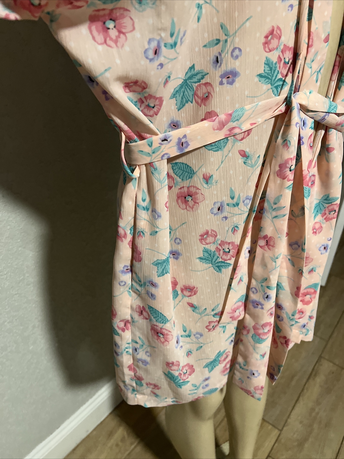 VTG Victoria’s Secret Gold Label Kimono Robe Floral MultiColor One Size br2