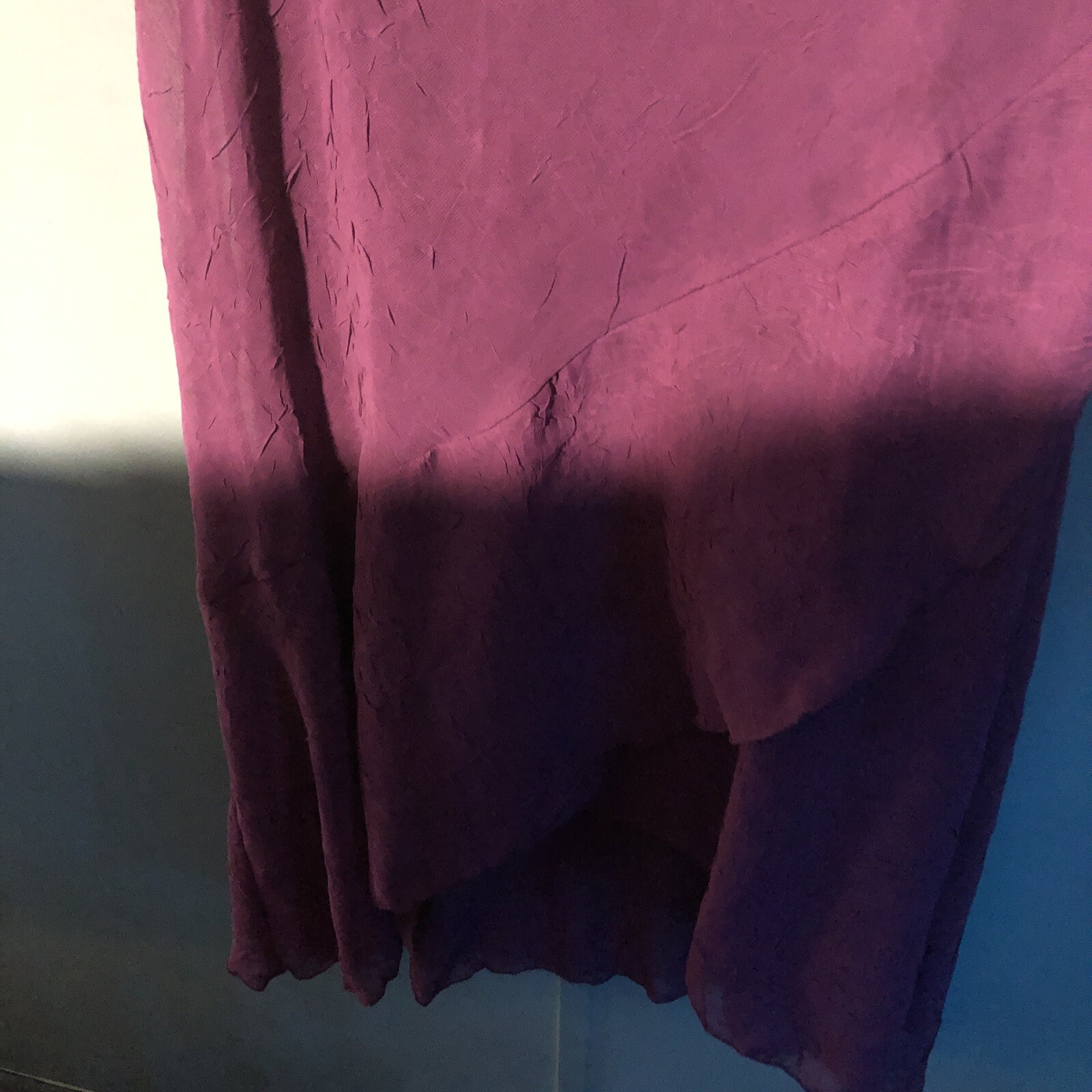 Vintage B. Darlin Purple Crinkle Layered Dress Hi Low Size 5/6 Beautiful 90s Y2K
