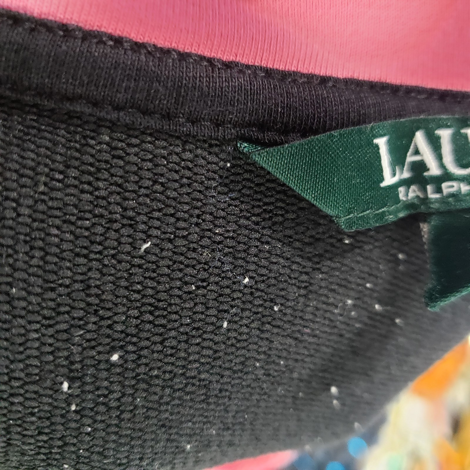 Lauren Ralph Lauren Women’s Pink and Black Zippered Top Athletic Jacket L