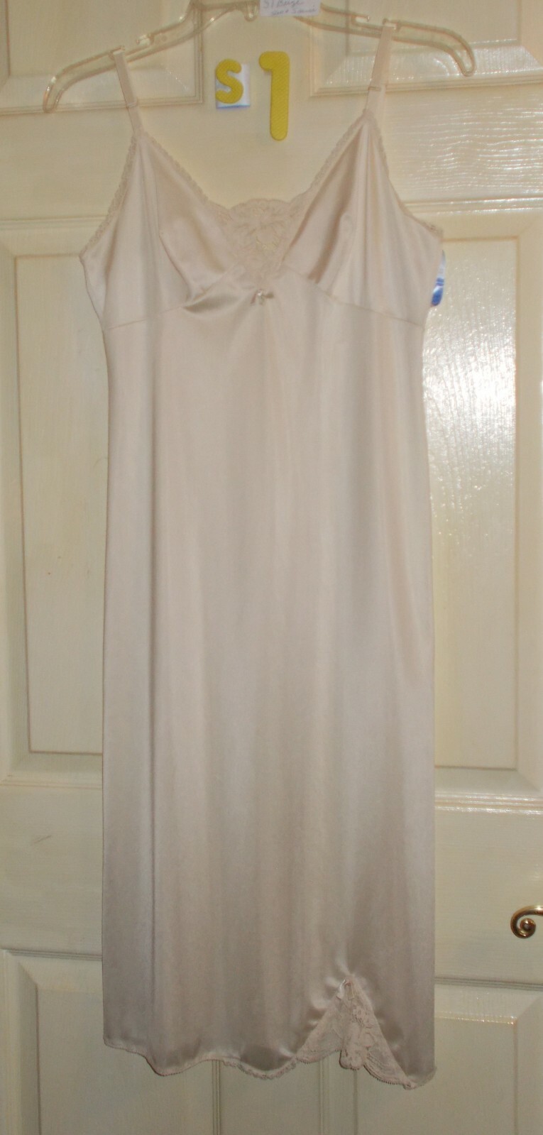 Womens FULL SLIP White Ivory Beige Navy or Black Sm Med Lrg XL Nylon / Cotton