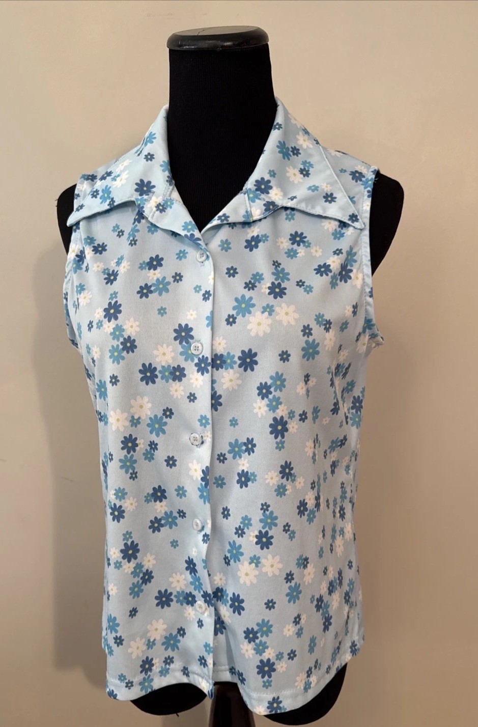 Vintage Xhilaration 90’s Does The 60’s Tank Blouse Groovy Flower Power USA XL