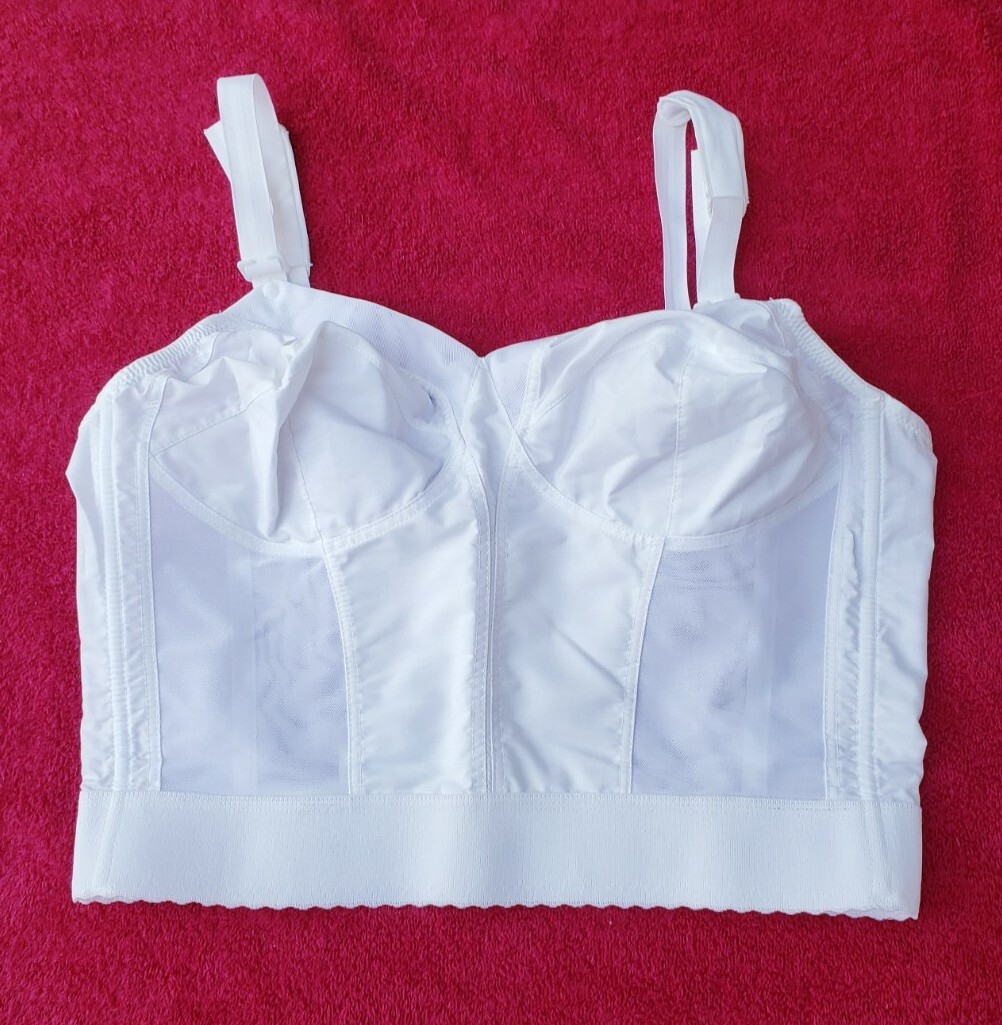 Vintage Exquisite Form Fully Longline Posture Bra Size 40B White NEW 7532