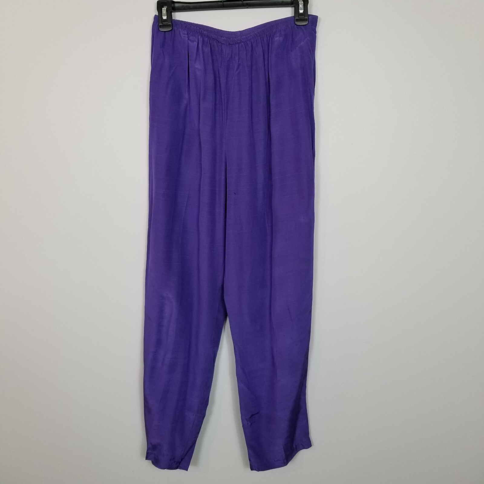 Vintage 80s BLONDIE AND ME Slub Weave Wide Belt Pant Suit Purple Size 9