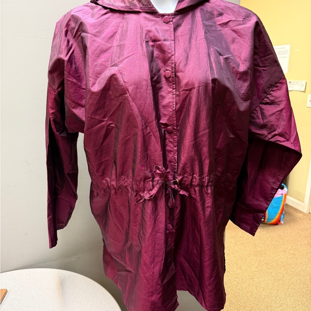 Vintage 90’s Totes-iridescent, Purple Rainwear Jacket OS