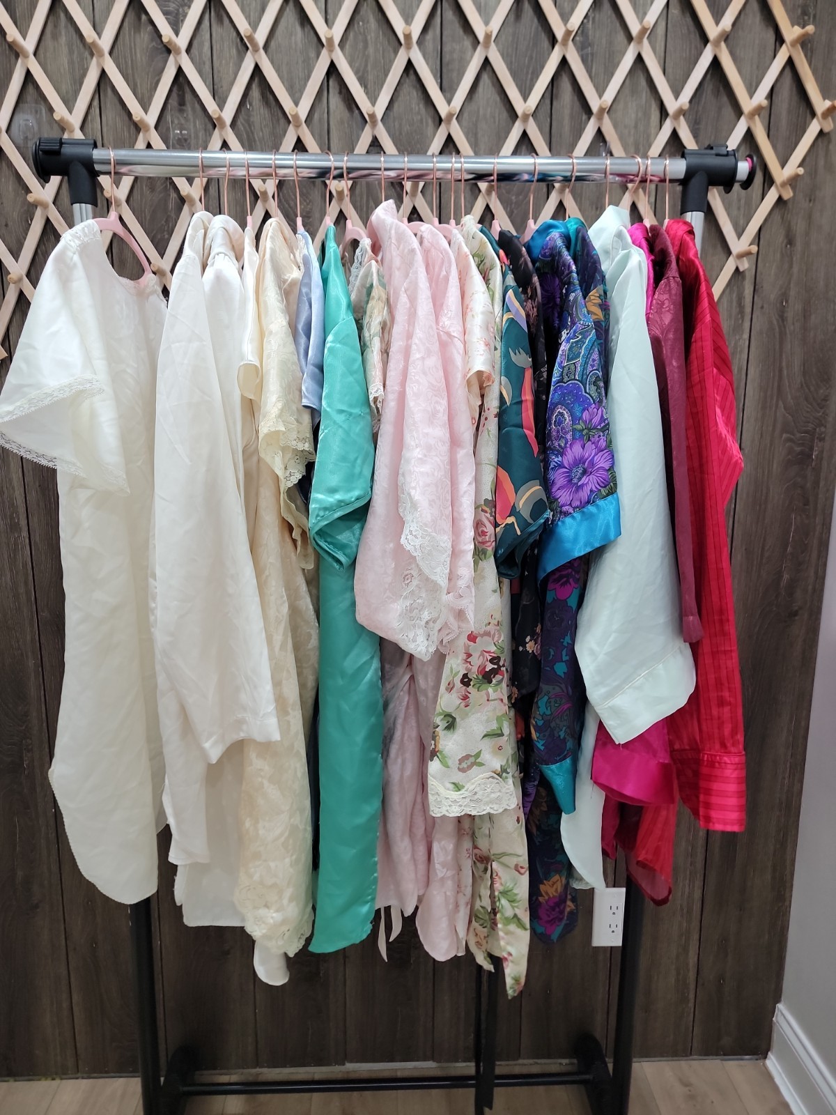 Lot 20 Vintage Modern Short Nightgowns Nightshirts Satin Robes Lace Sleepwear#4