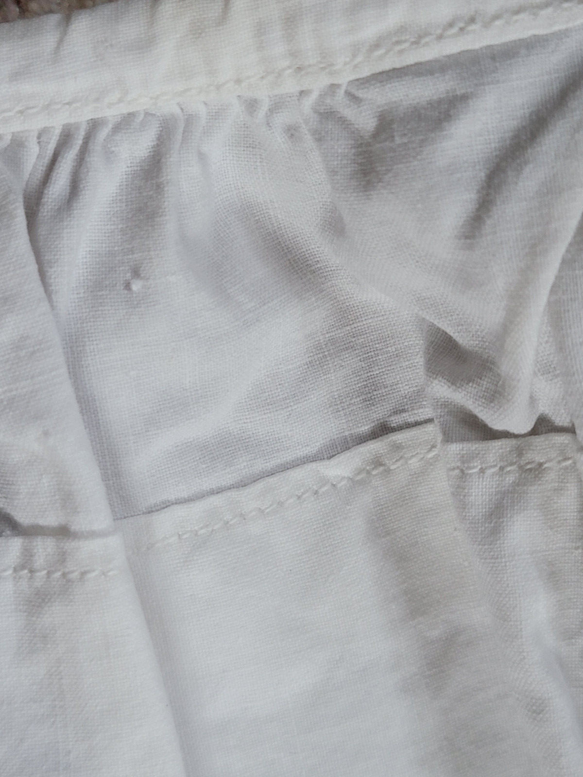 Antique Vtg Petticoat Slip Attachment Lace Trim Edge 8×72 cotton white 2 yards