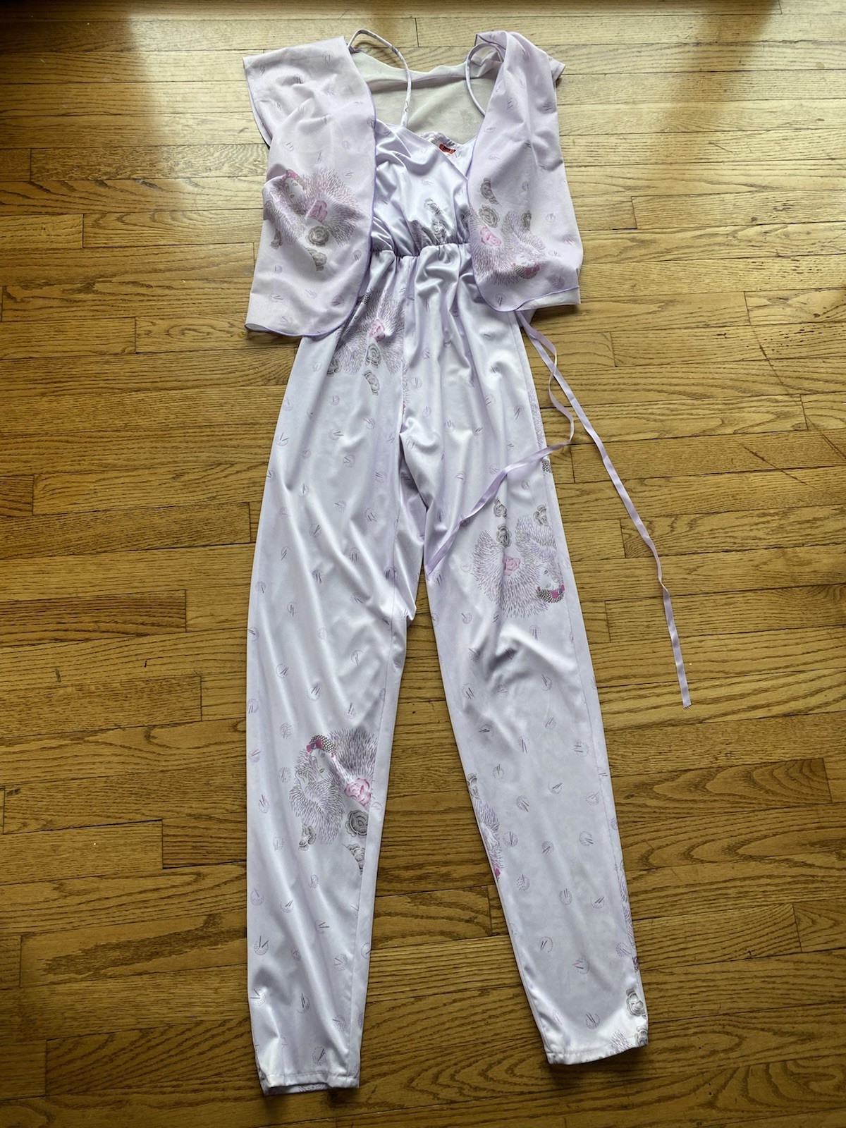 1970s Novelty Print Polyester Jumpsuit W/vest Mr Ant Made In England