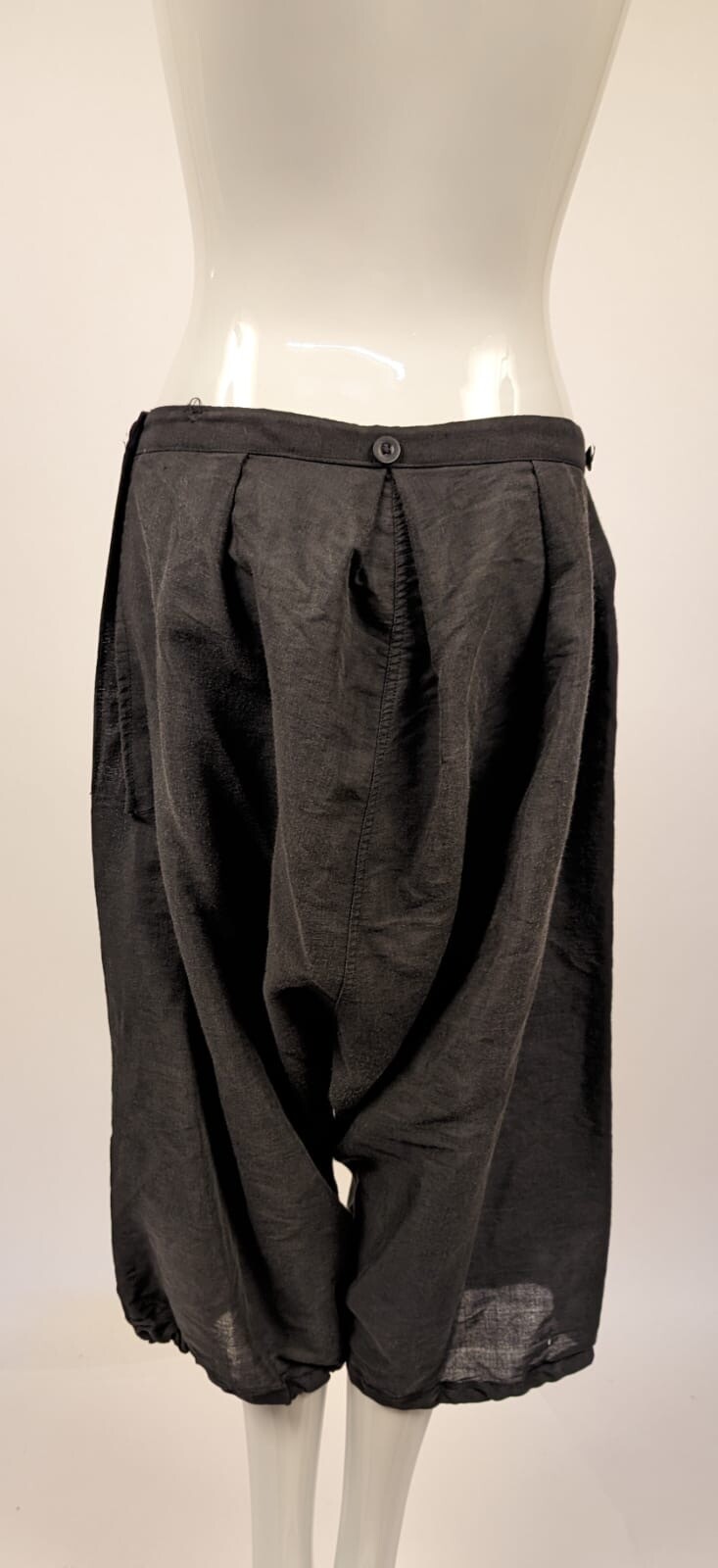 VICTORIAN 19TH C 2 PC BLACK BATHING SUIT W SILK TRIM
