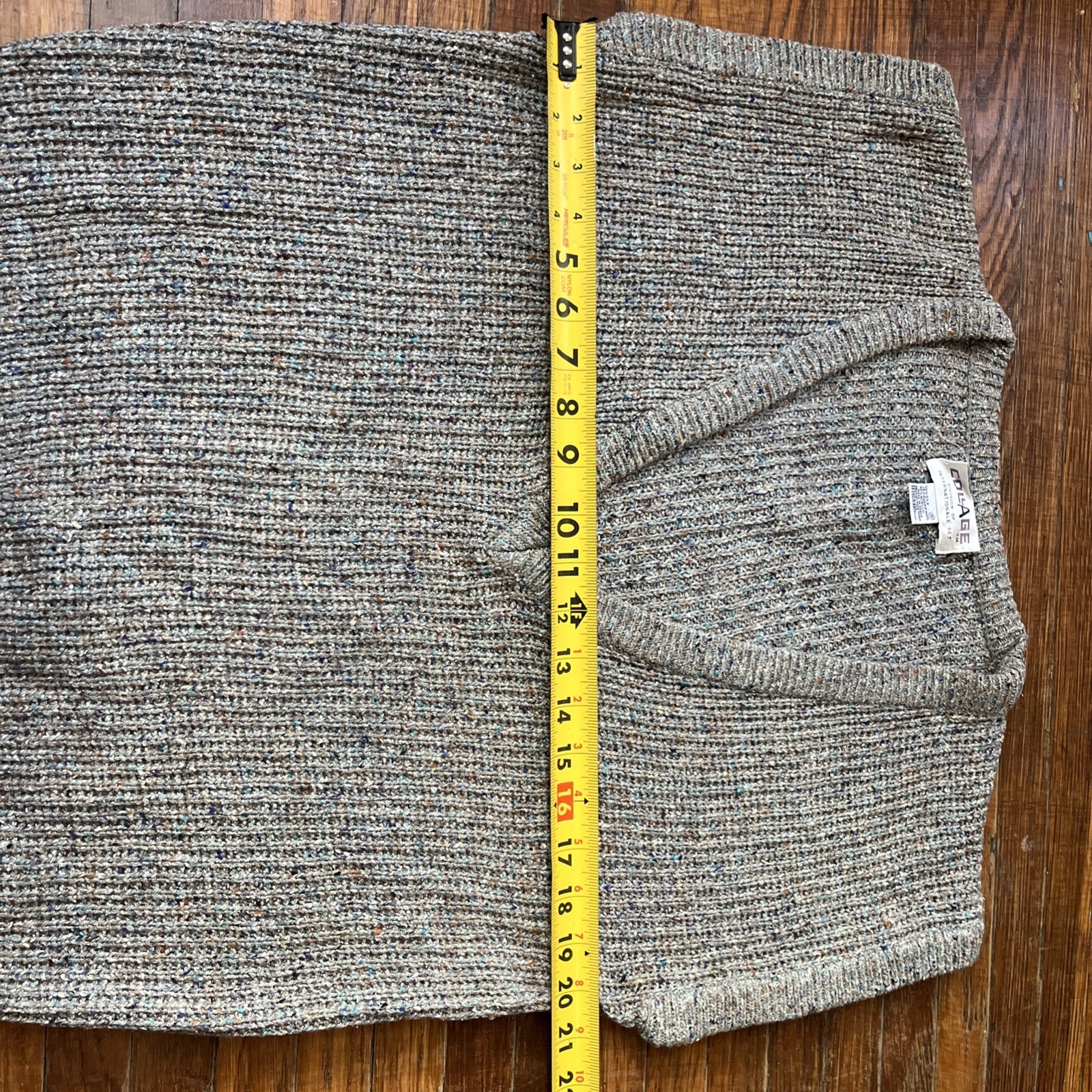 Vintage Collage Knit silk and wool vest Women’s Small Gray