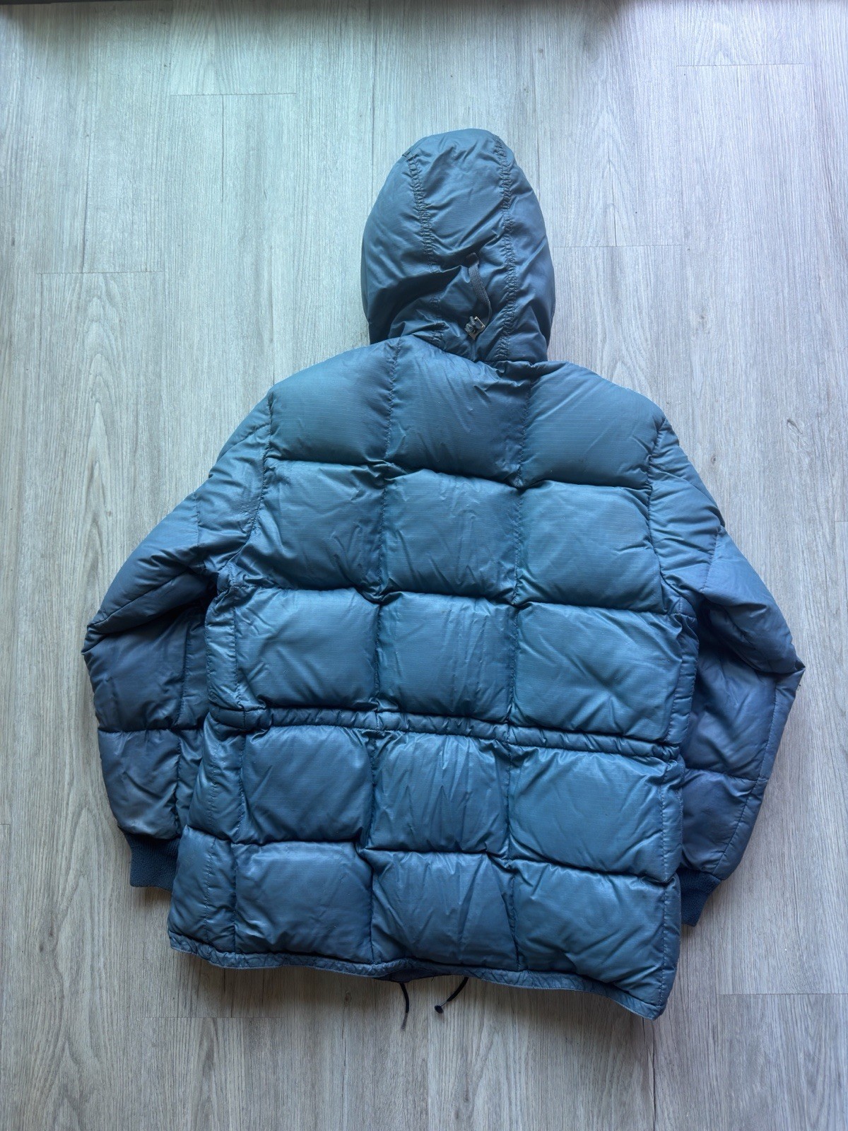 Vintage 70s Eddie Bauer Expedition Goose Down Parka Jacket Black Gold Label Sz L