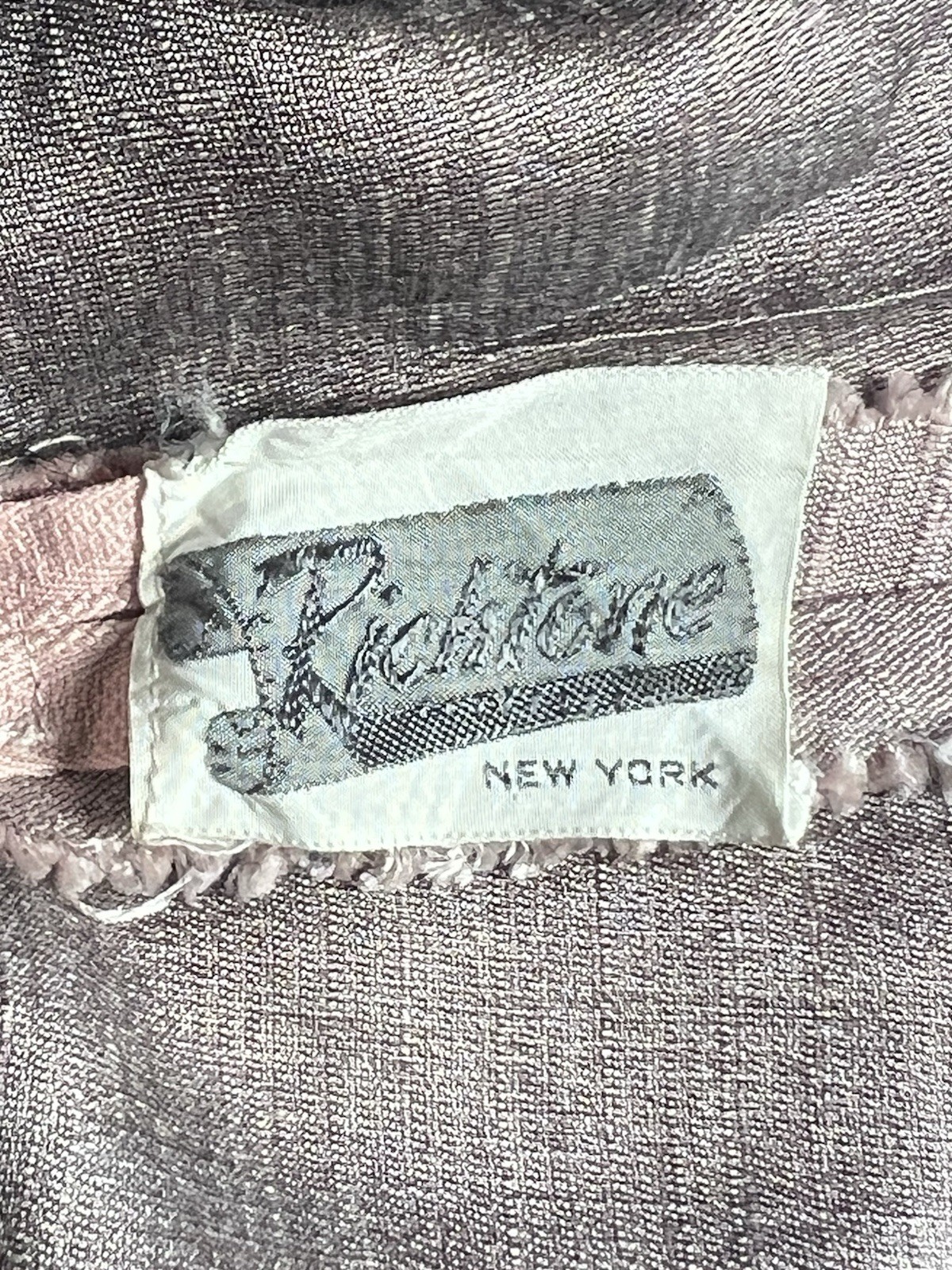 Vintage 1950s Mauve Pink Shantung Raw Silk Fit & Flare Skirt Party Dress Lace S