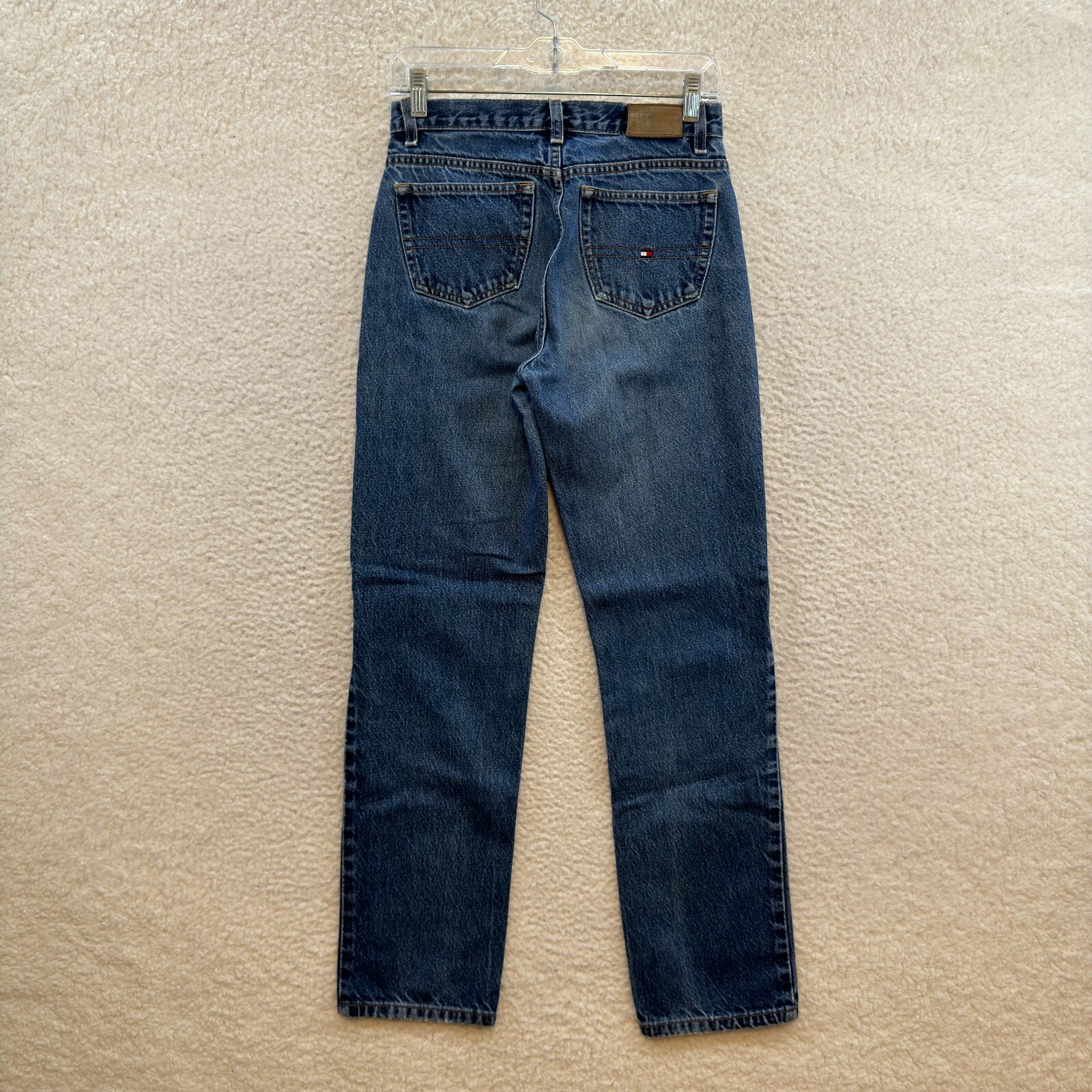 90s Vintage Tommy Hilfiger Jeans 2 4 25 26 Womens Straight Tapered Leg Mid Rise