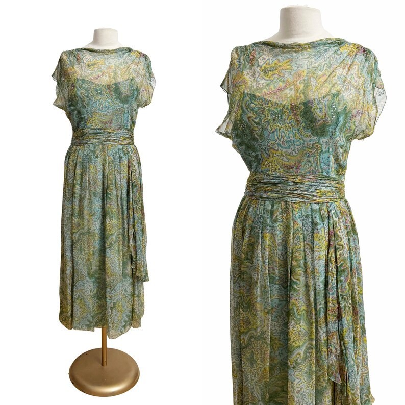 1960s Terry Allen Dress / 1960s Party Dress / 1960s Cocktail Dress / Size Large