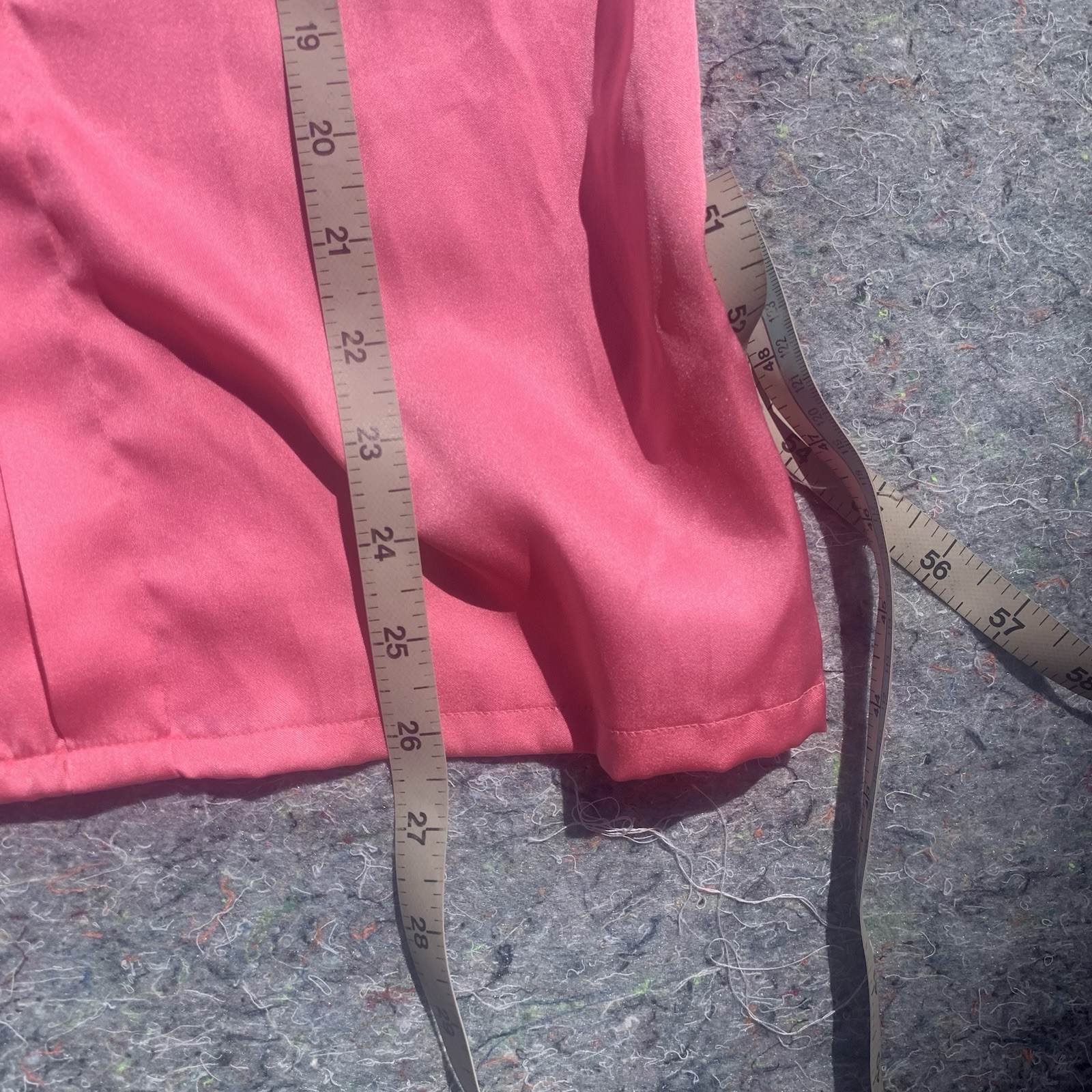 Vintage 70s The Custom Shop Eraser Pink 100% polyester pleated button front top