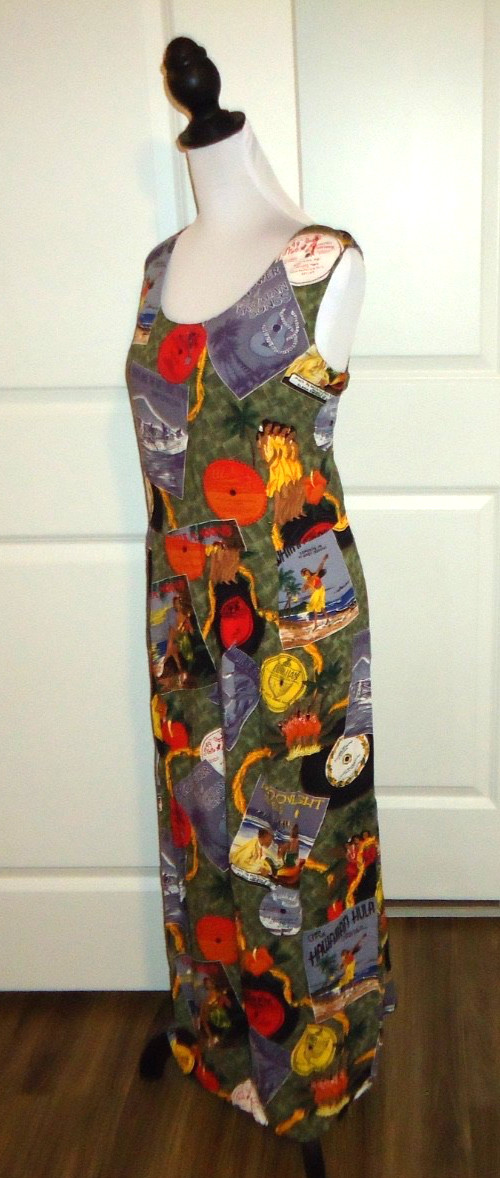 Reyns Spooner Hawaiian Aloha Dress With Hula Girls Diamond Head Etc Size-L