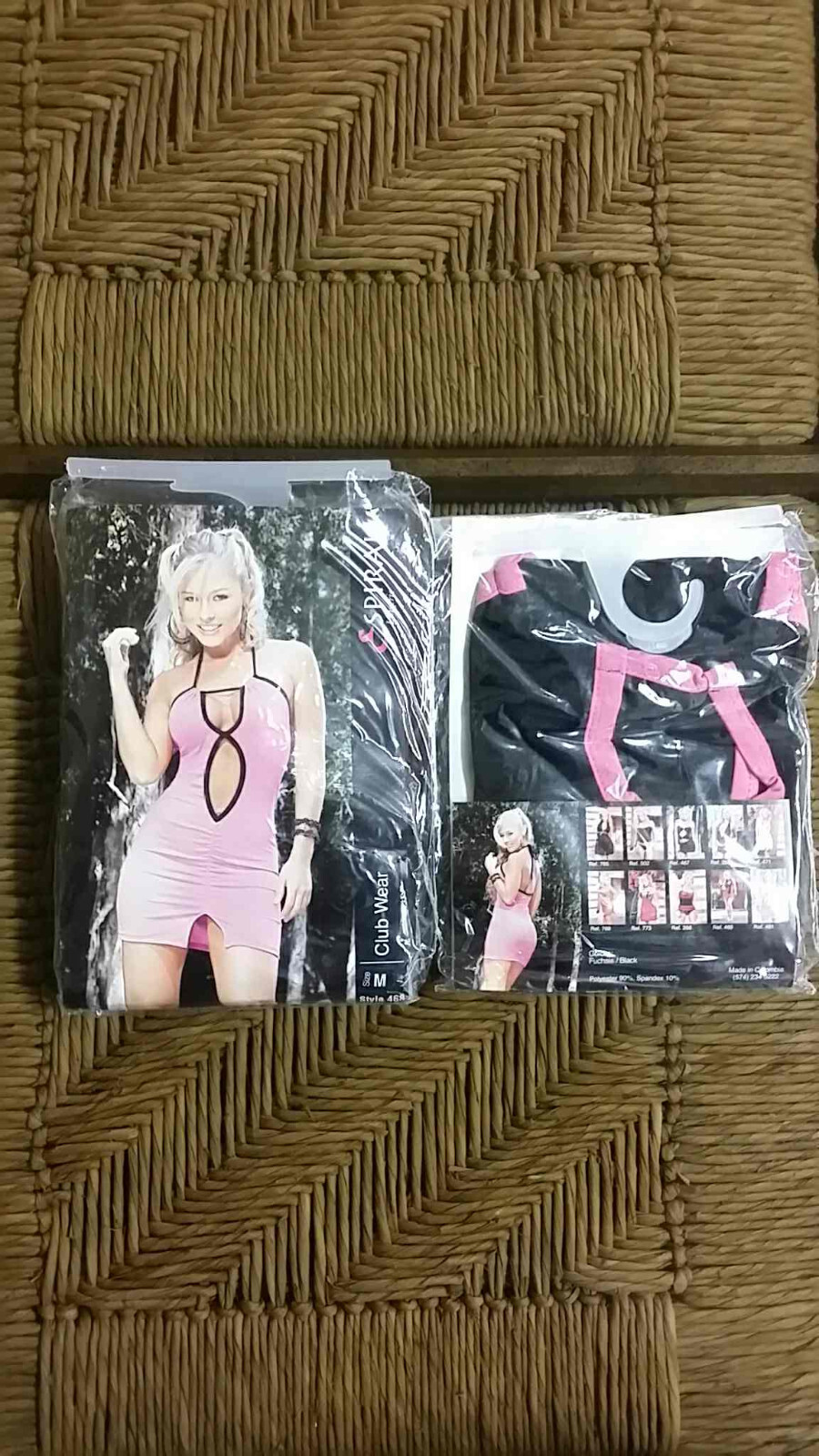 Mini-Dress, (Club Wear), Black And Pink, Medium, READ COMMENTS