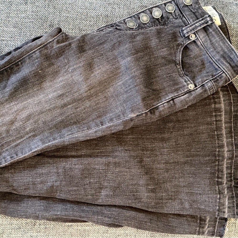 Hippie Y2K Grunge Goth Punk Gothcorp Boho We The Free Flare Jeans 24 Button Fly