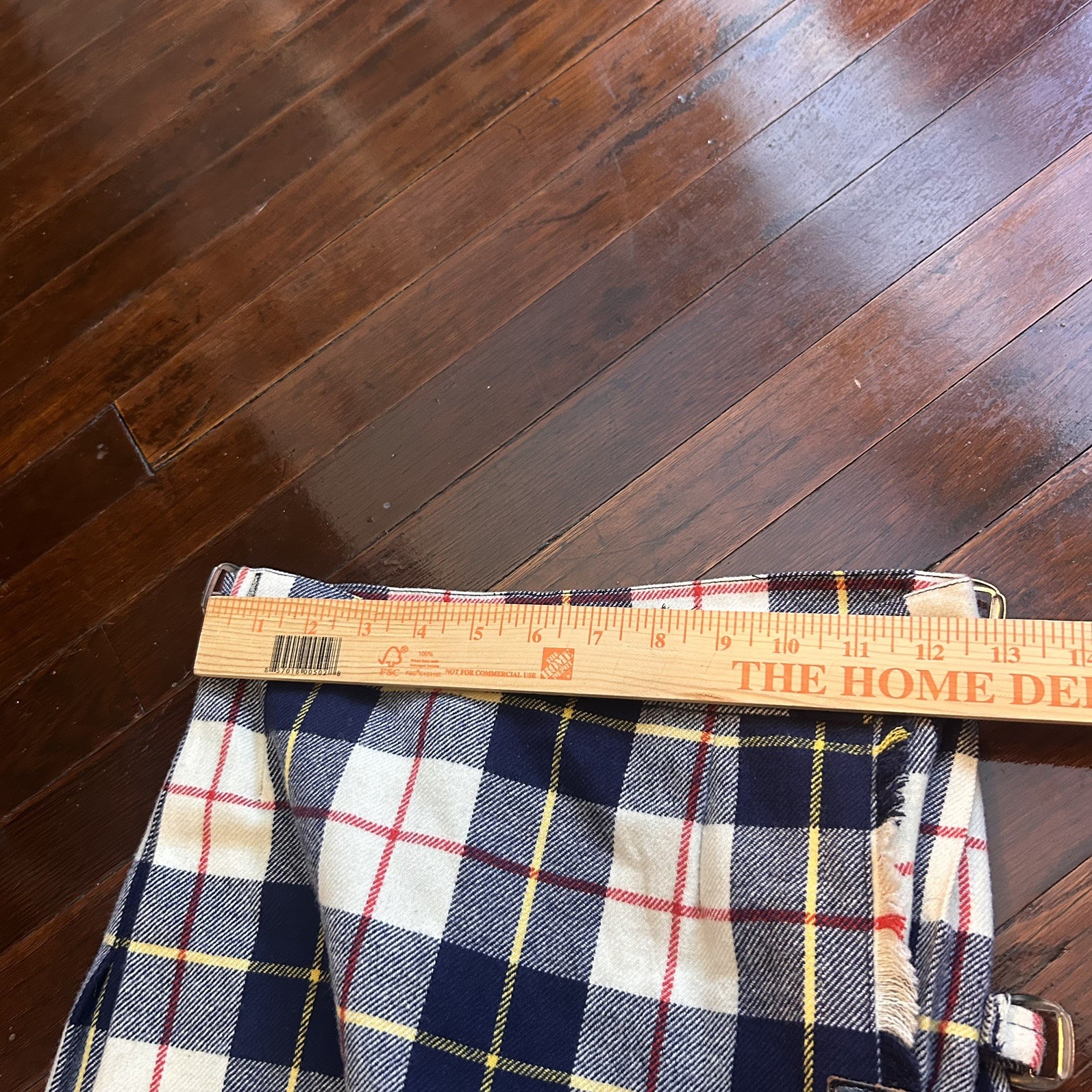 Vintage Scott Plaid Wool Kilt Maxi Skirt Tartan Wrap Pleated Fringe Long Sz 24