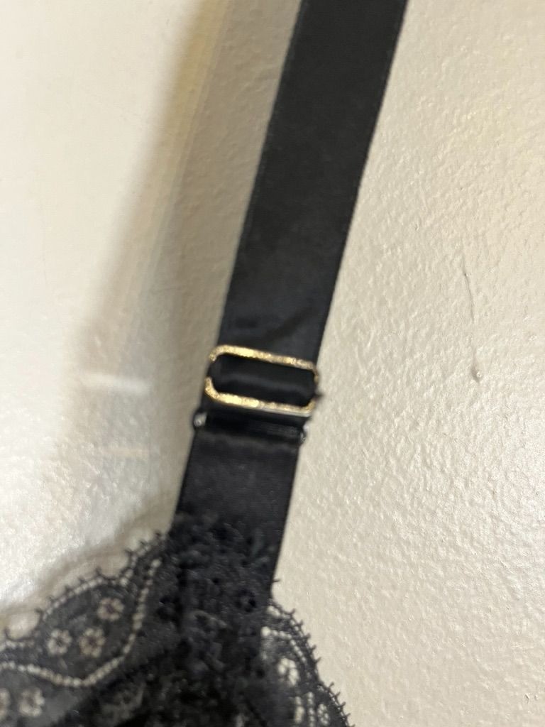Vintage Floral Lace Lingerie Slip Dress Black 34 Sexy Feminine Grunge 60s Pin Up