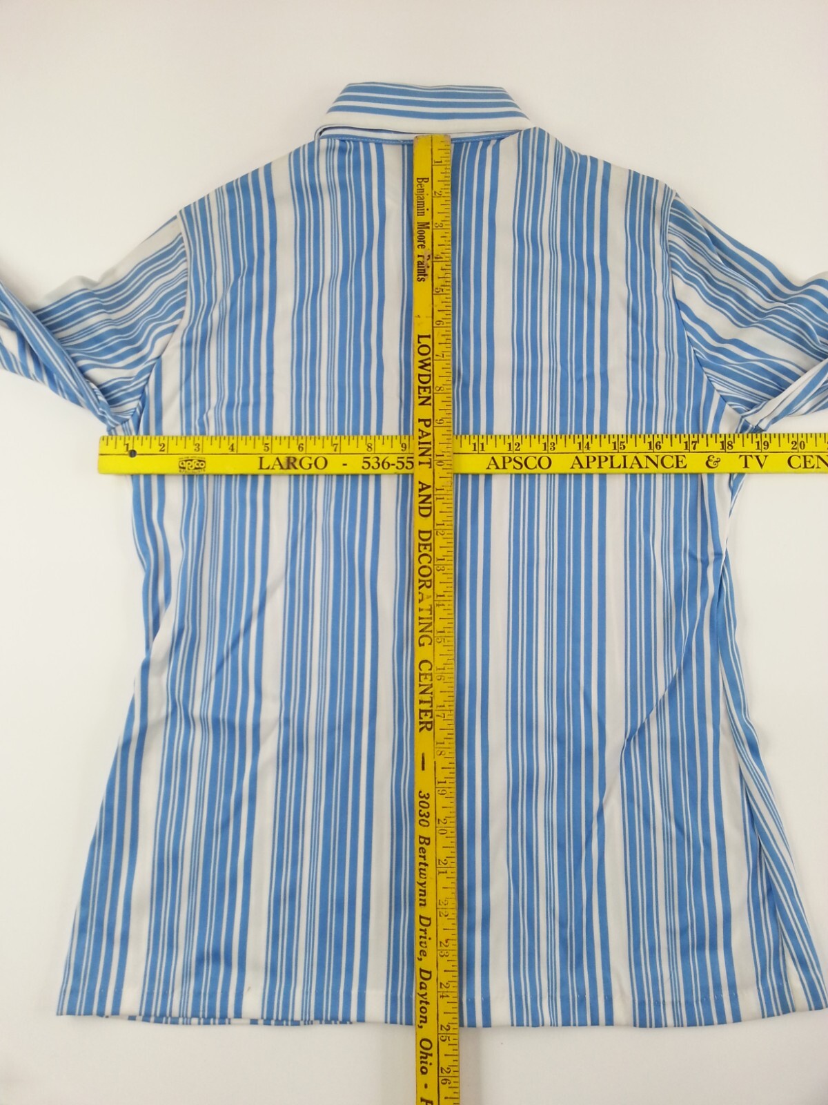 Kokobay By Eccobay Vintage Retro 1970s Sz 11-12 Juniors Ladies Button Down Blue