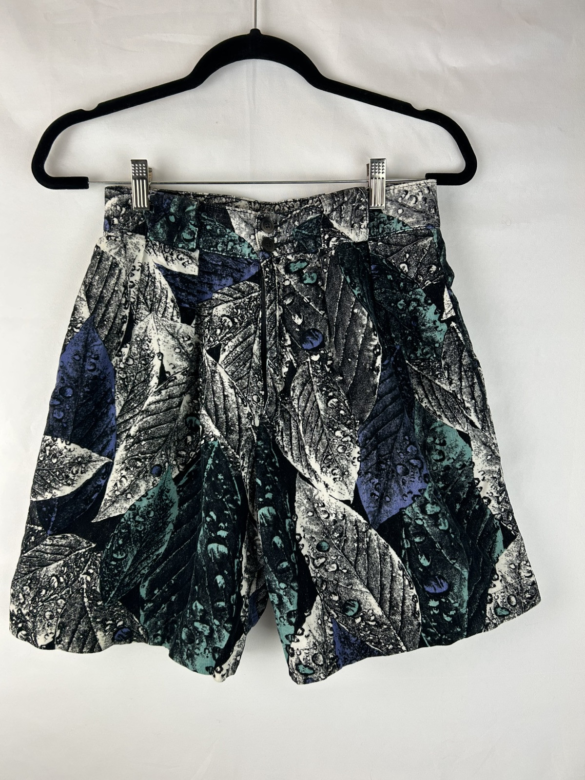 VINTAGE ESPRIT Corduroy Shorts Leaves Juniors Size 9/10 RARE!! 1980’s CB1