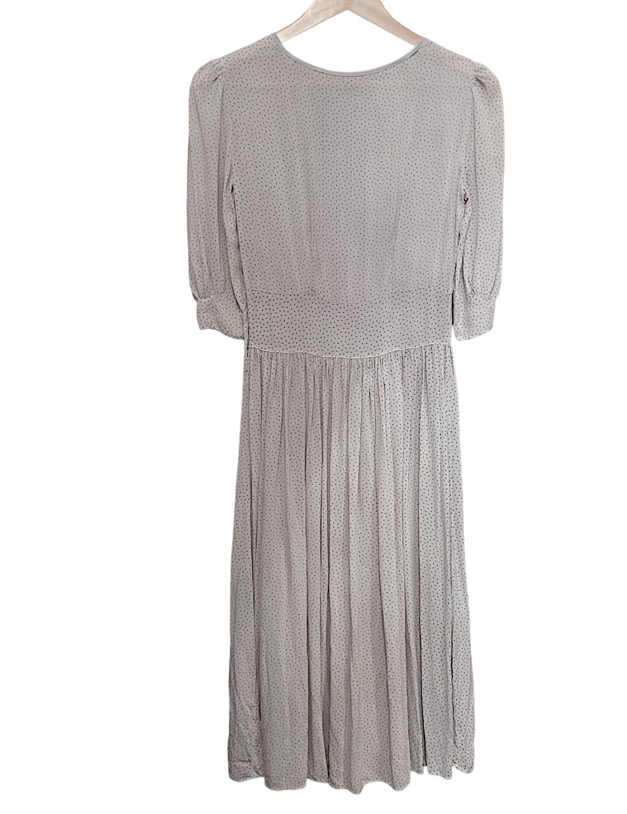 1930’s Vintage Tea Dress Sheer Chiffon Crepe Size Small Handmade Below Knee