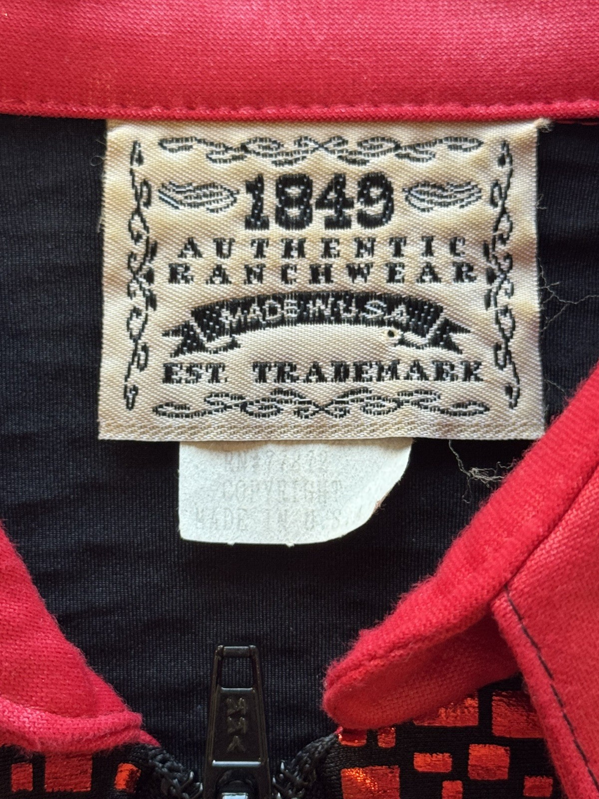 1849 ‼️Authentic Ranchwear ‼️ Western Zip Shirt Rhinestone Rodeo USA Made