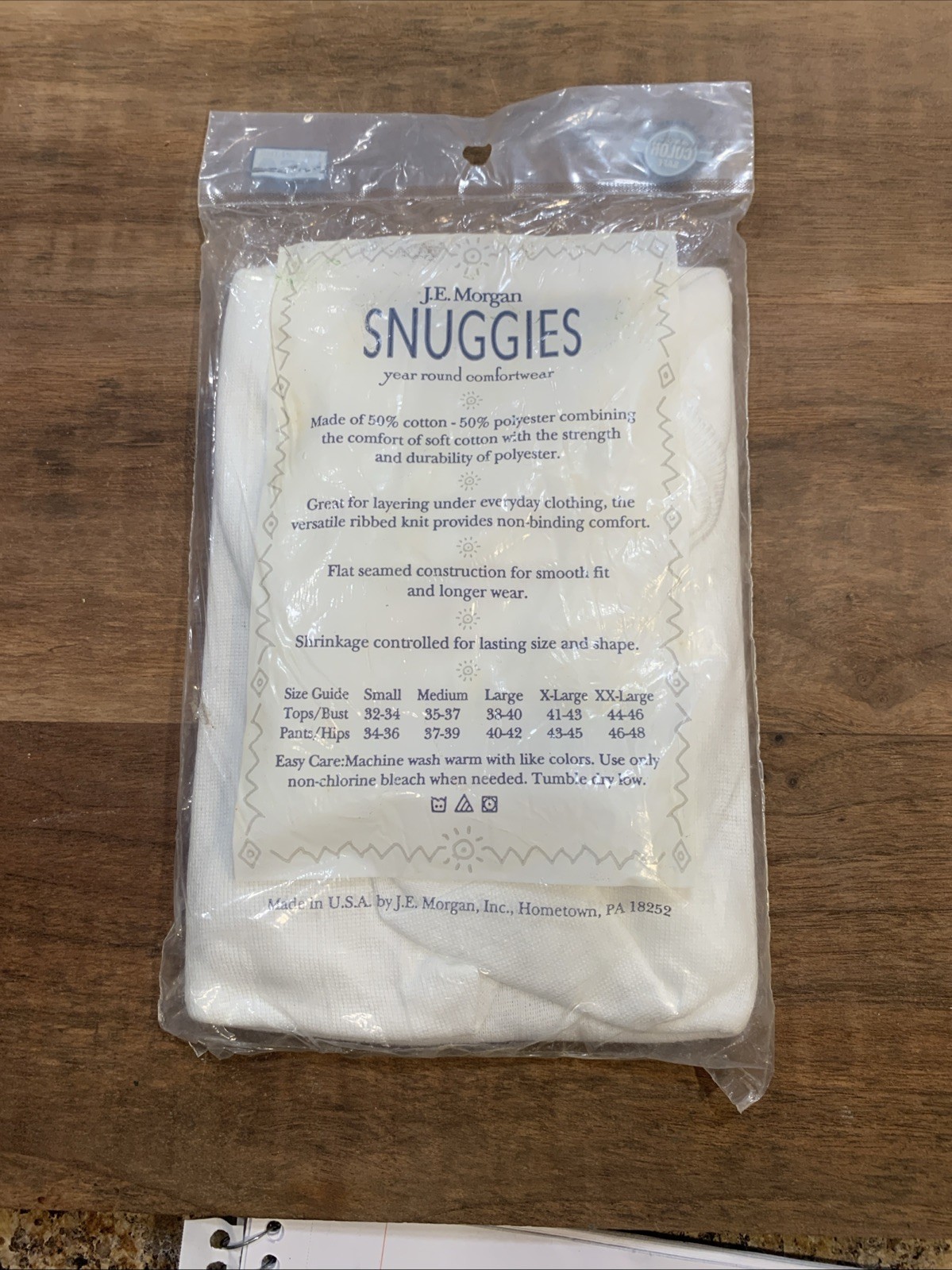 Vintage Snuggies Tank Top Vest New Small 32-34 USA J.E Morgan Comfortwear Ribbed