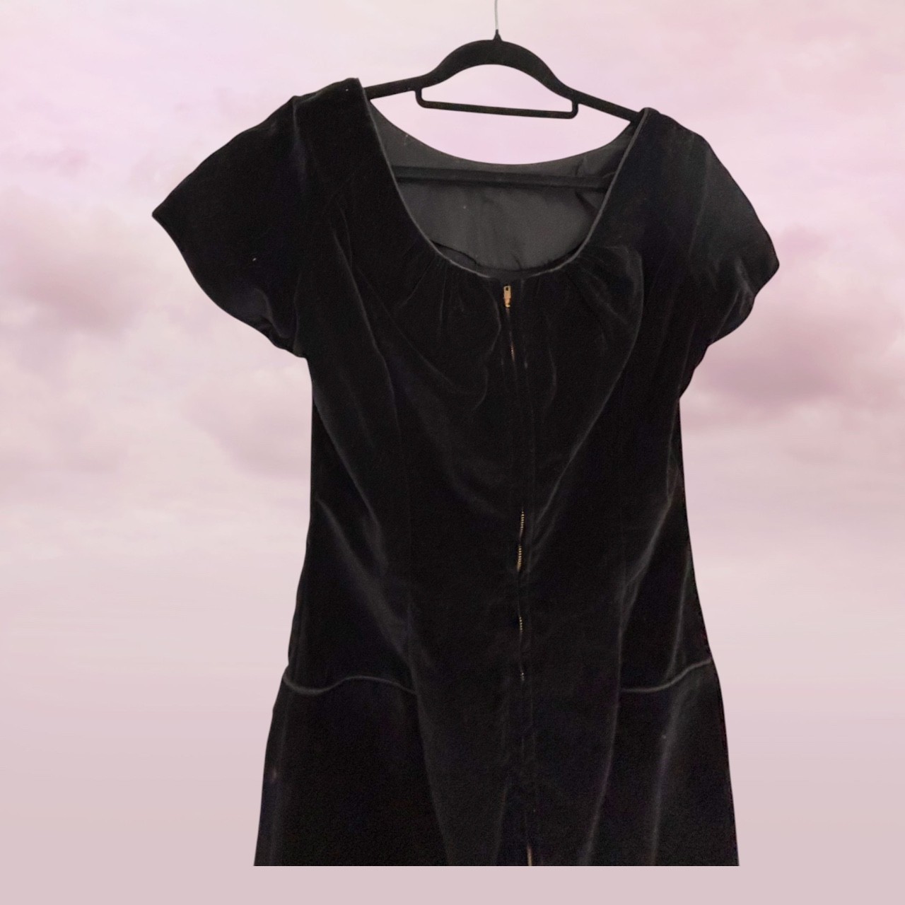 Vintage 1950s Black Velvet Dress Ingrid Robinson New Yorker David Jones – AU 8